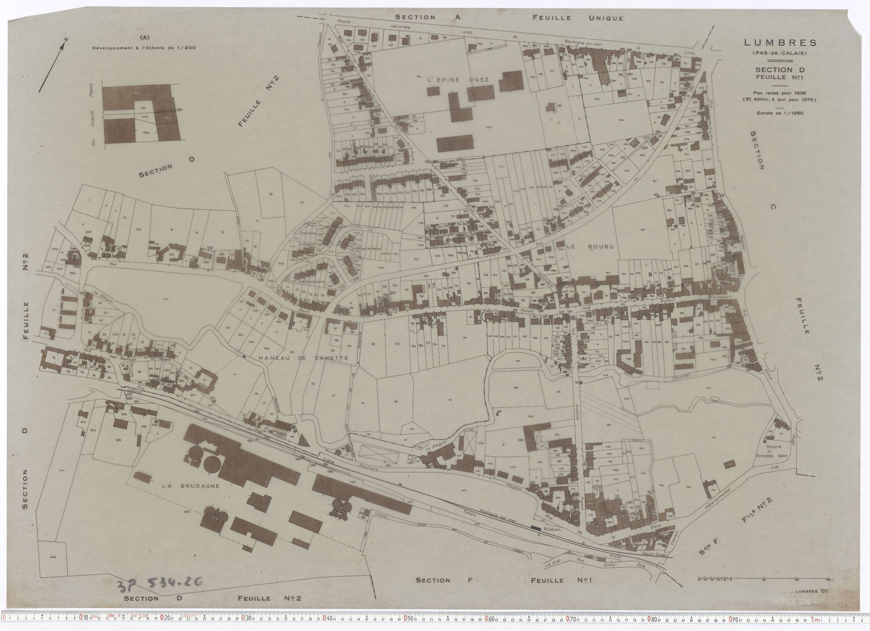 Lumbres - Section D, feuille 1.