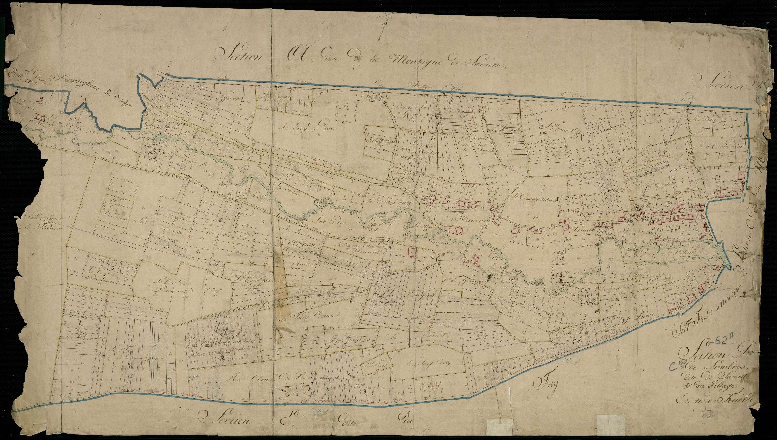 Lumbres - Section D, 1re feuille