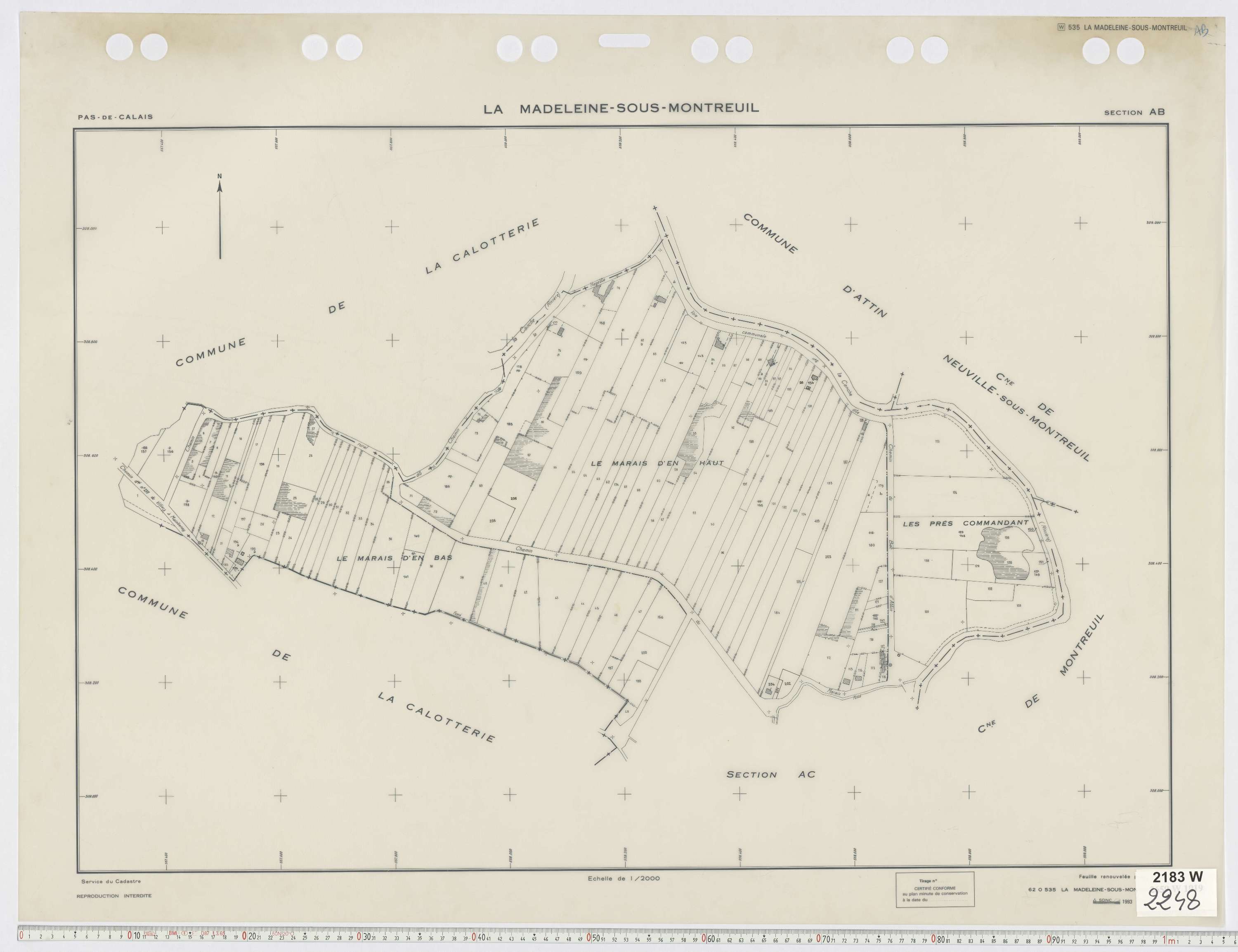 La Madelaine-sous-Montreuil - Section AB.