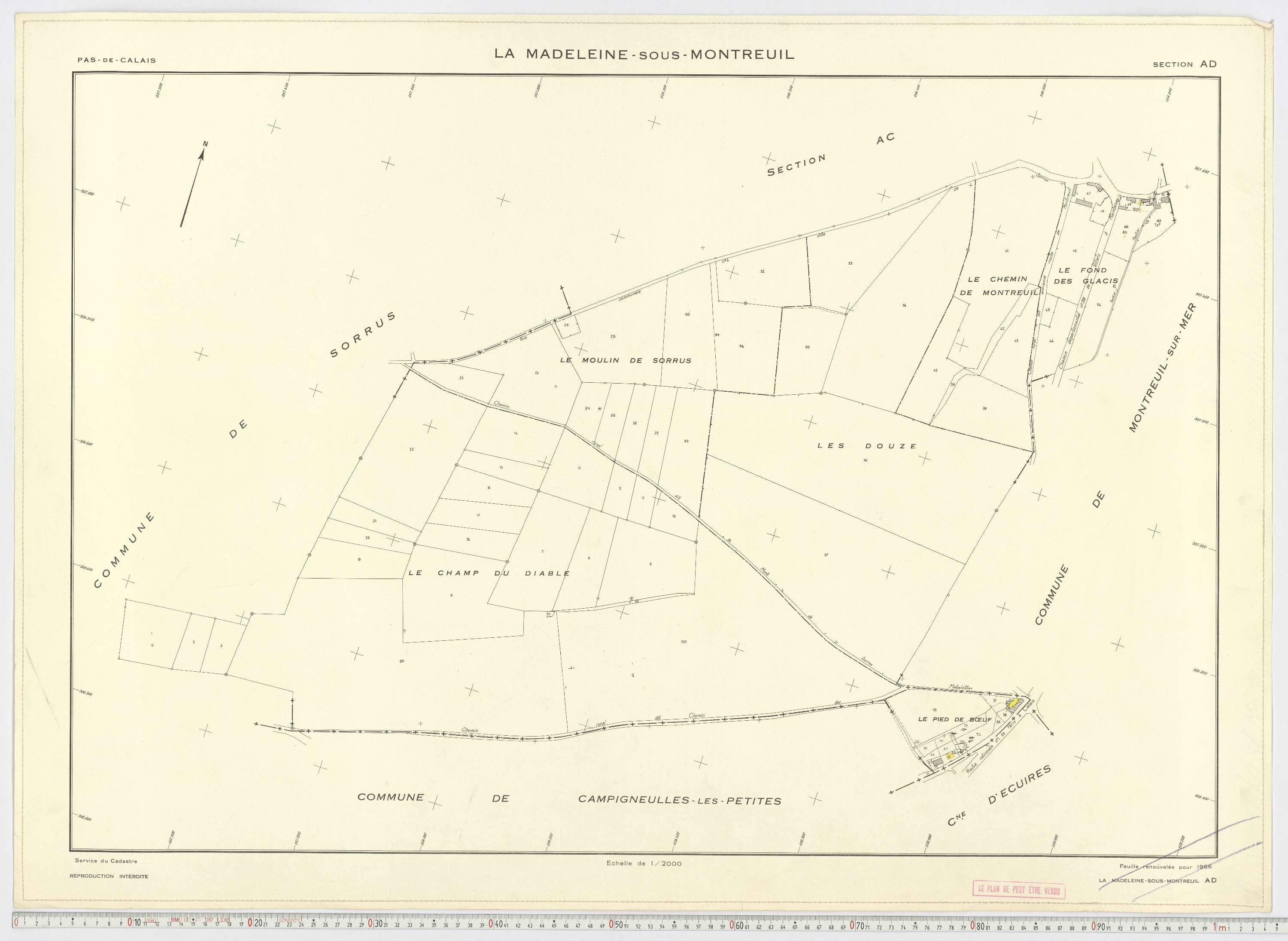 La Madelaine-sous-Montreuil - Section AD.