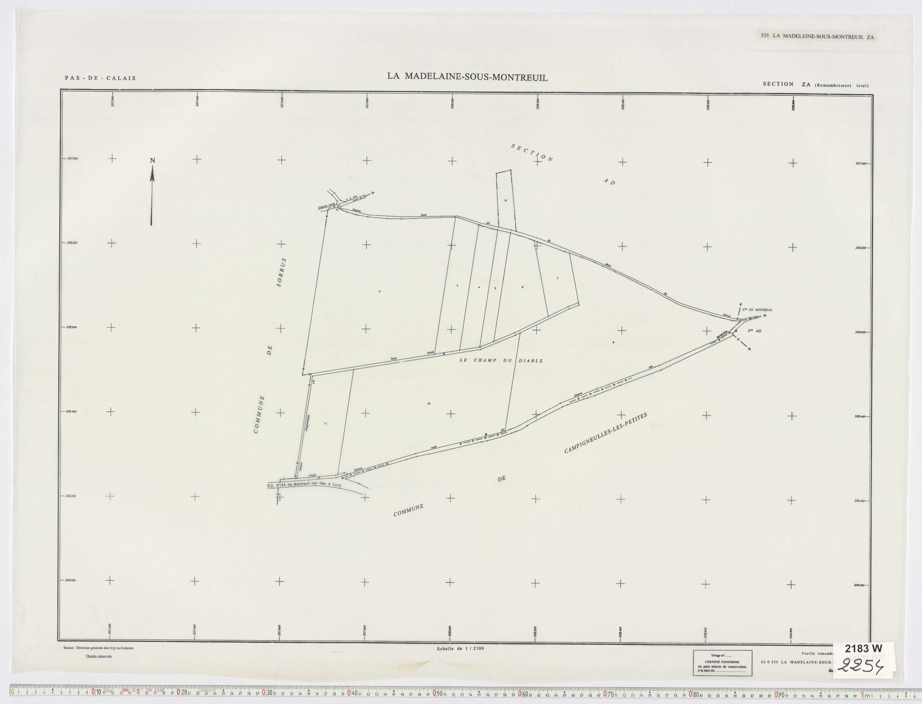 La Madelaine-sous-Montreuil - Section ZA.