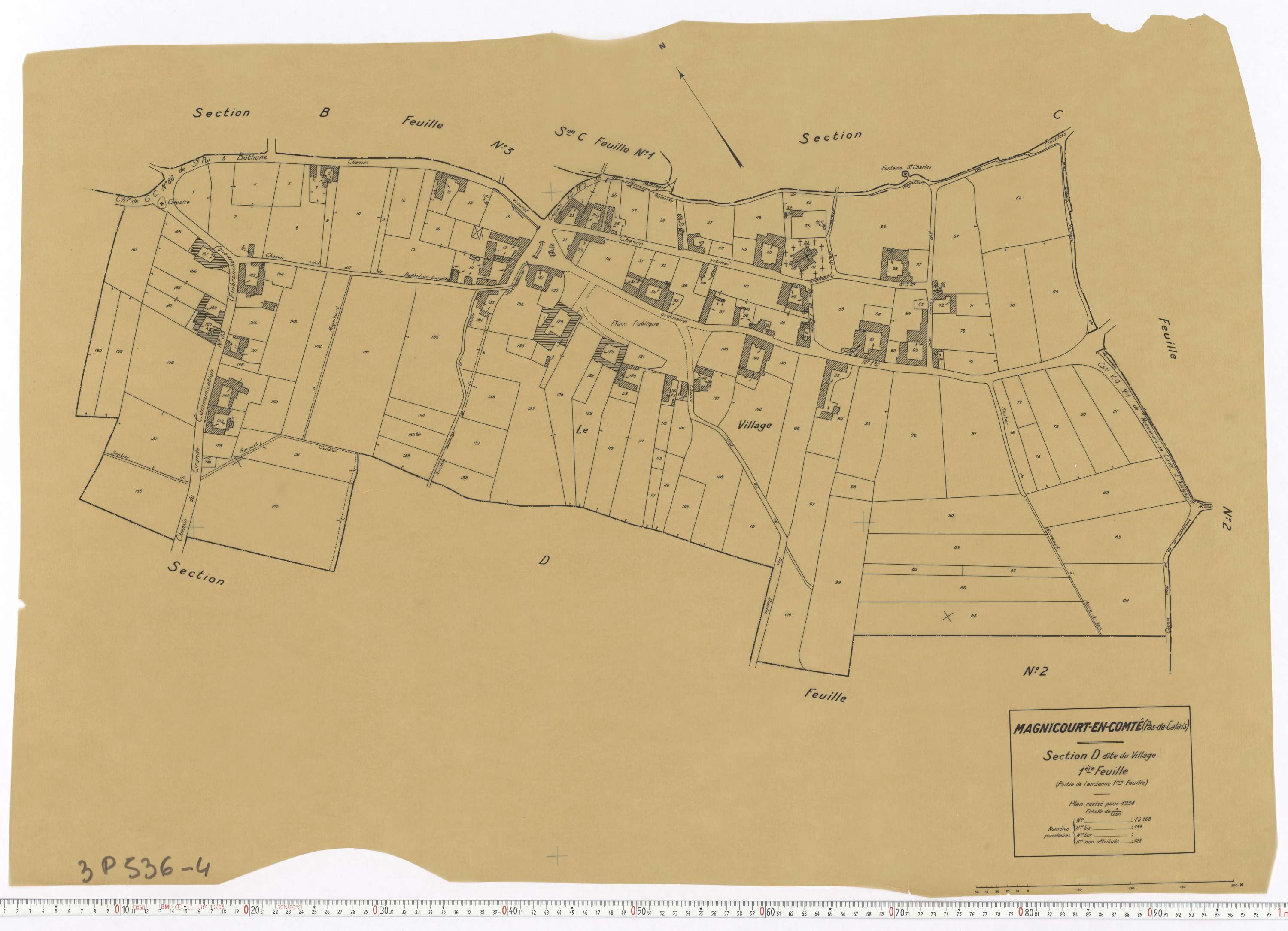 Magnicourt-en-Comte - Section D, feuille 1.