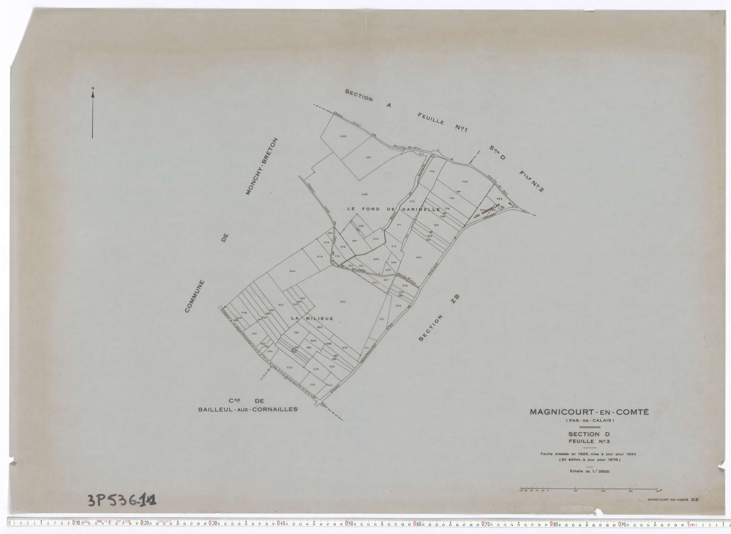 Magnicourt-en-Comte - Section D, feuille 3.