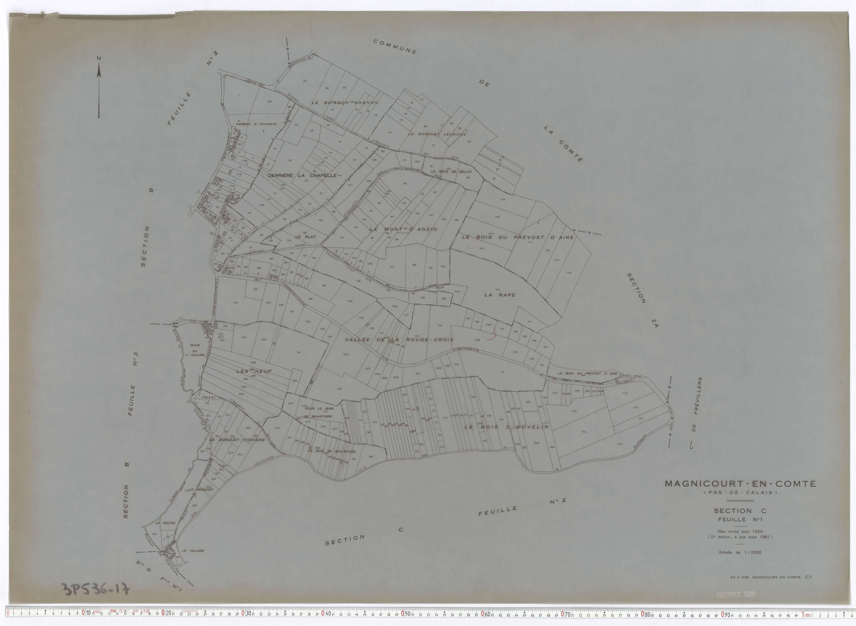 Magnicourt-en-Comte - Section C, feuille 1.