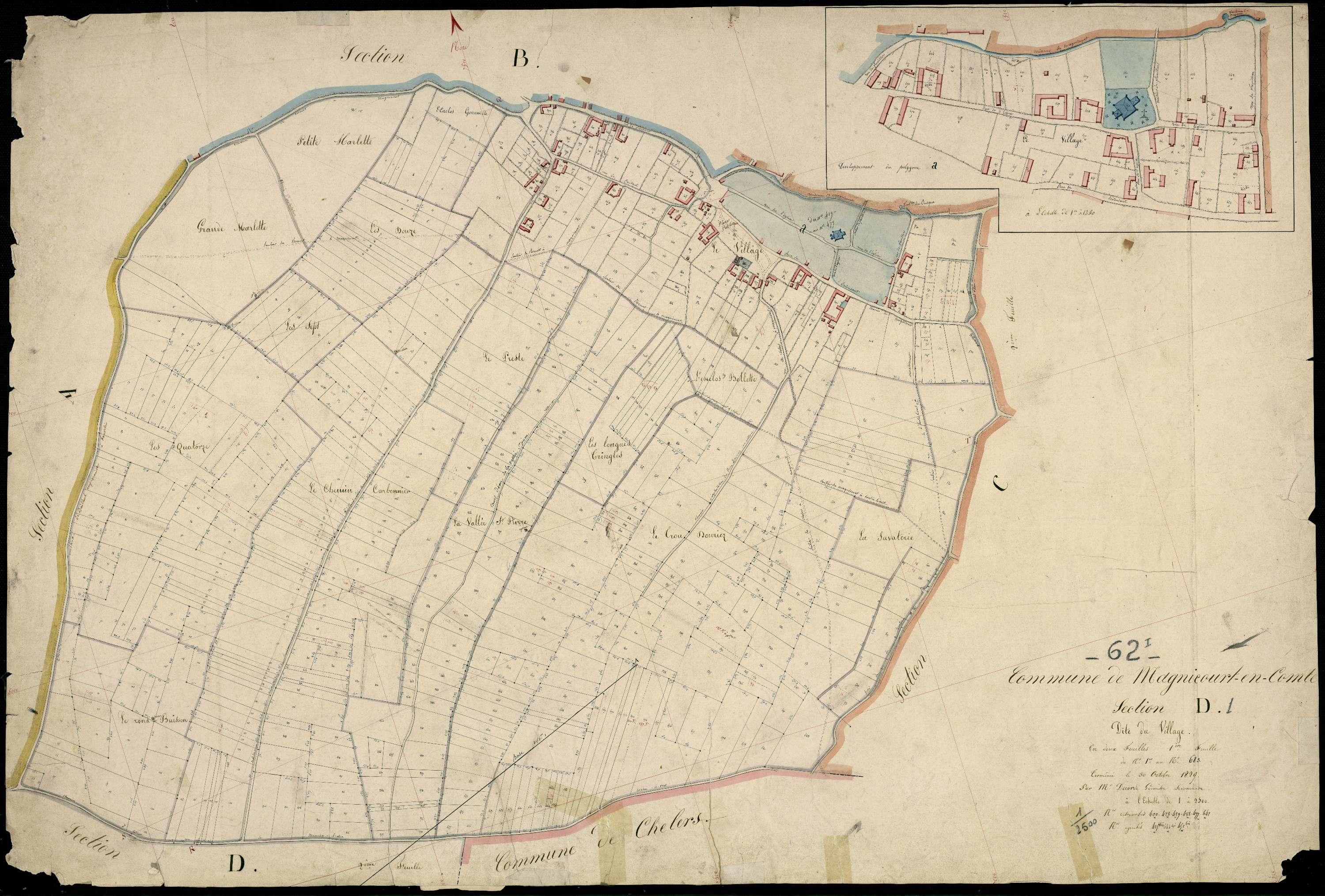 Magnicourt-en-Comte - Section D, 1re feuille