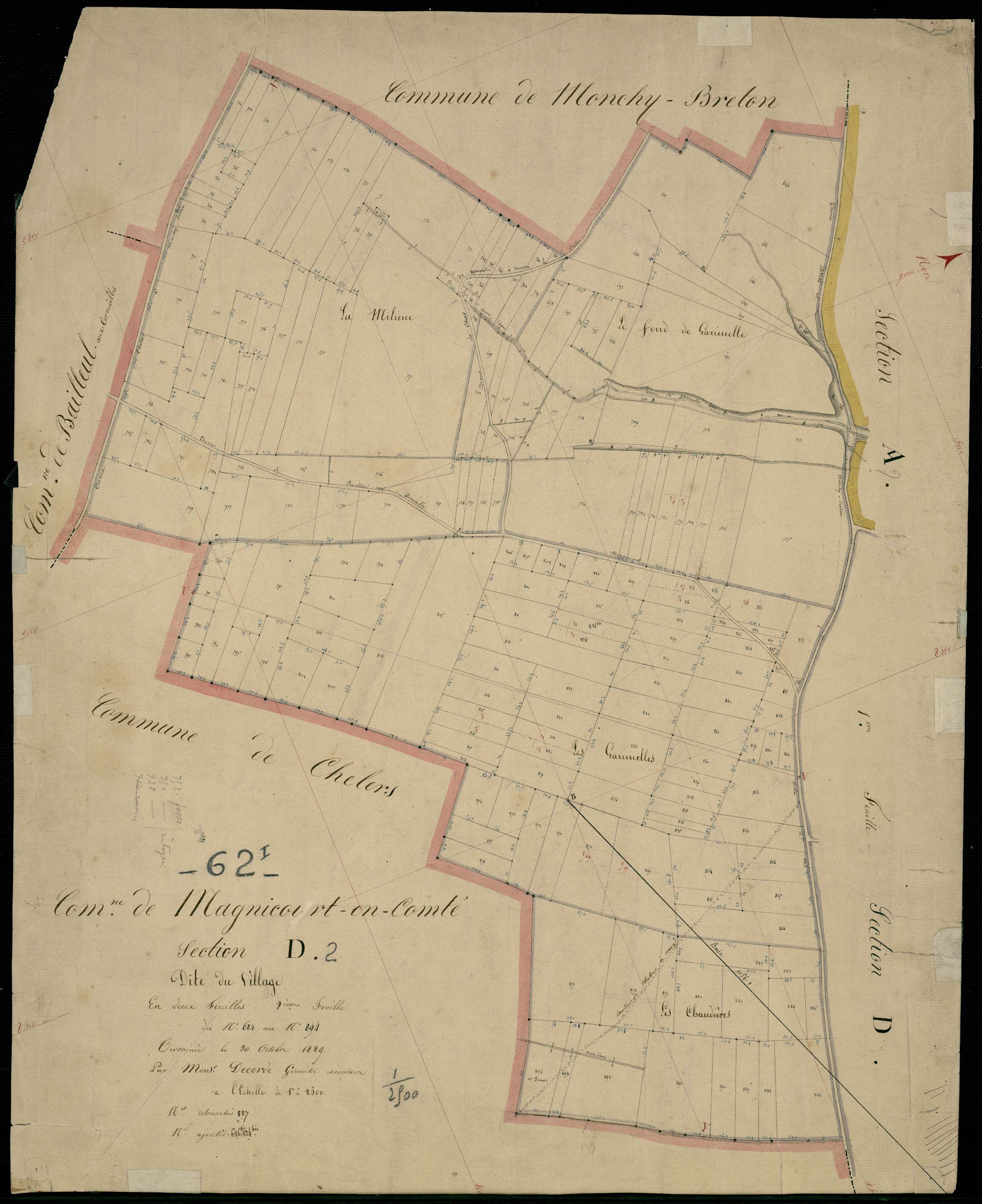 Magnicourt-en-Comte - Section D, 2e feuille