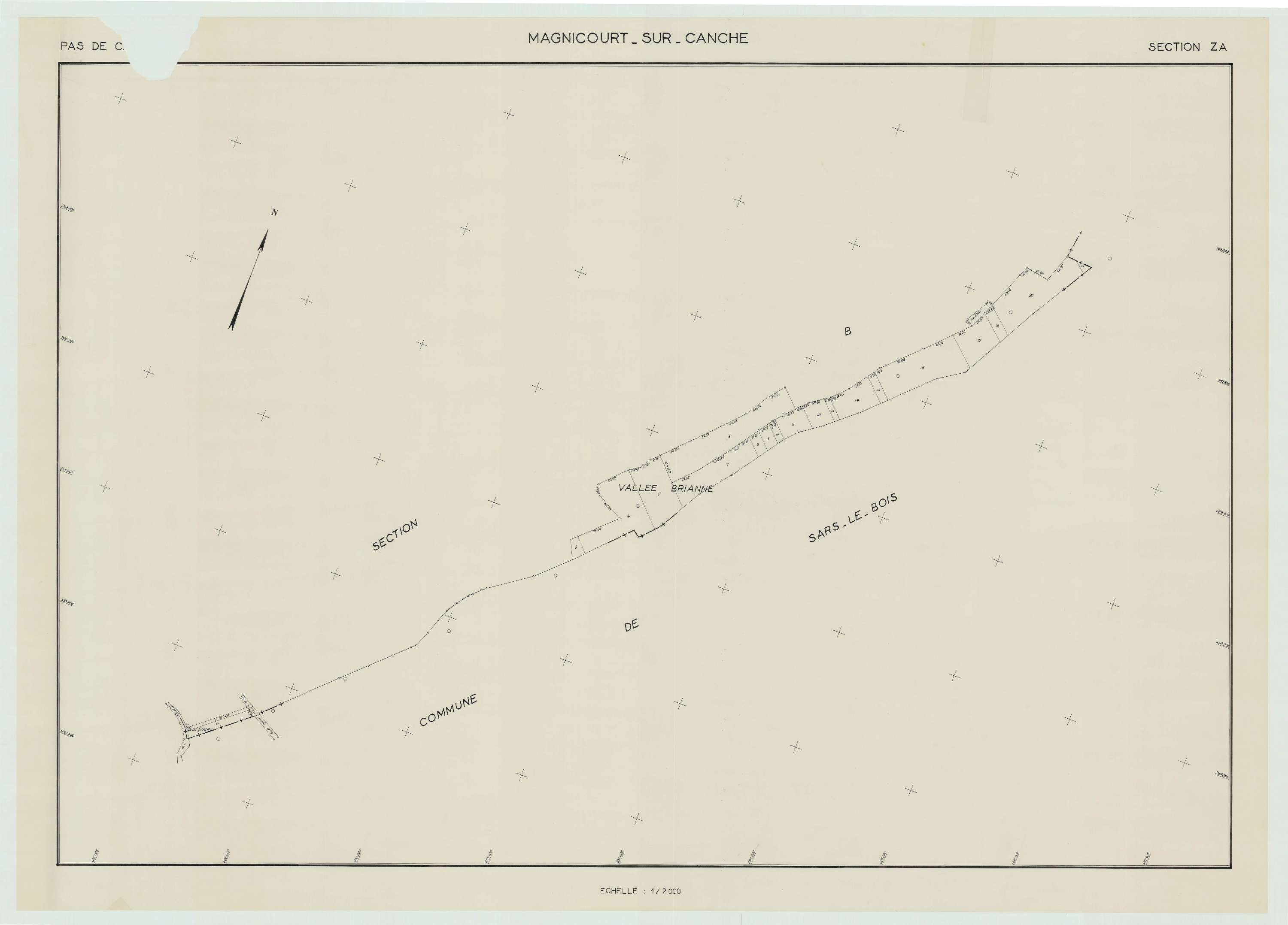 Magnicourt-sur-Canche - Plan de remembrement : section ZA.