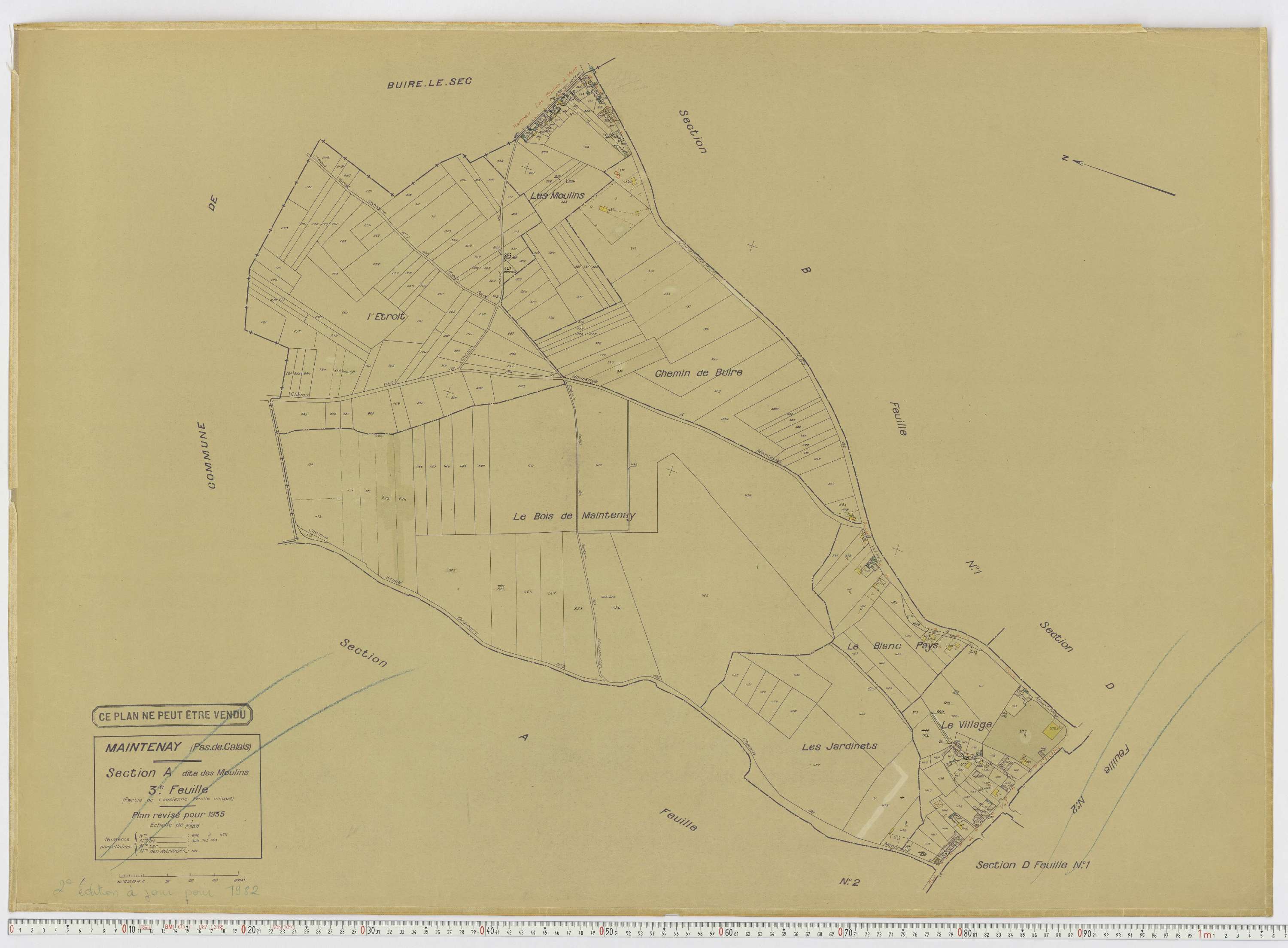 Maintenay - Section A, feuille 3.