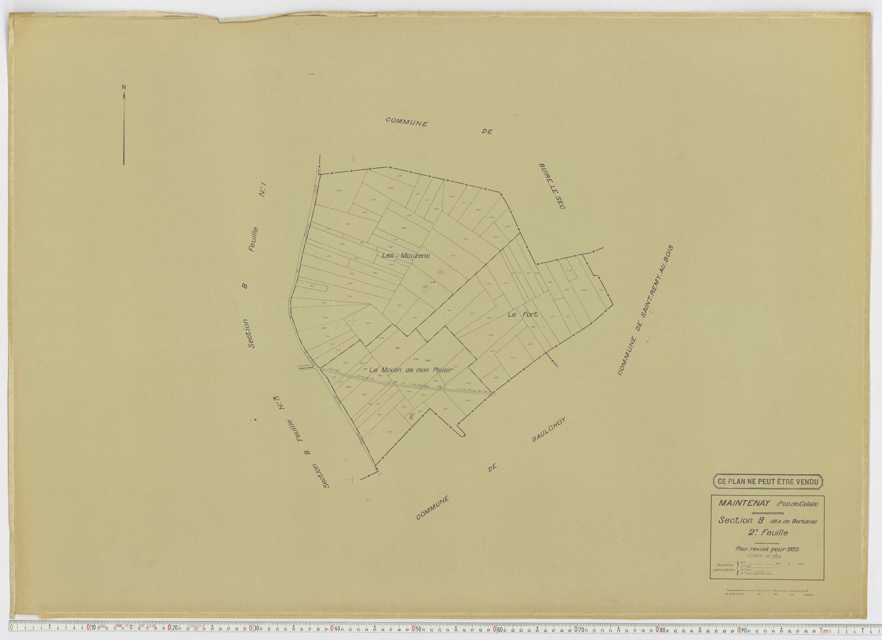 Maintenay - Section B, feuille 2.