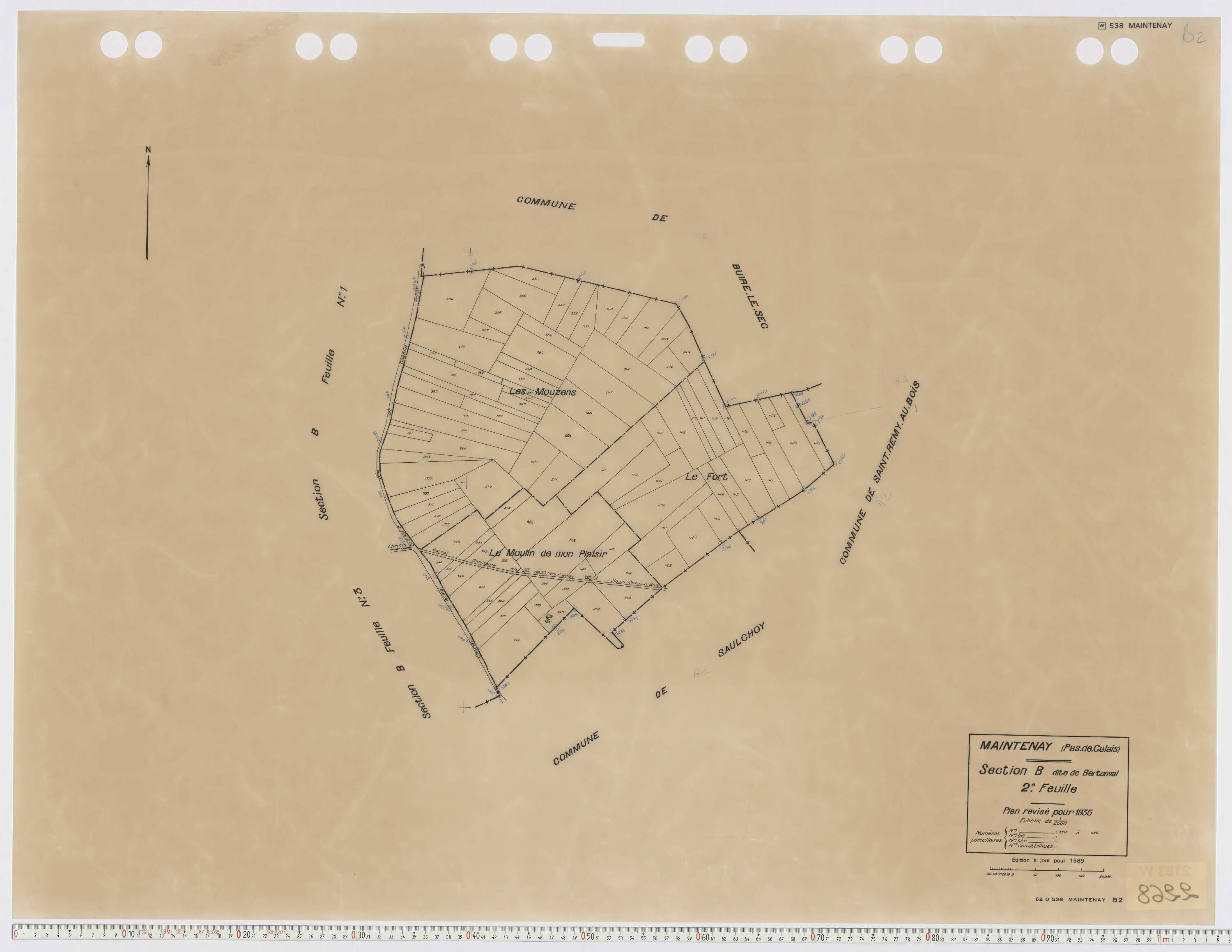 Maintenay - Section B, feuille 2.