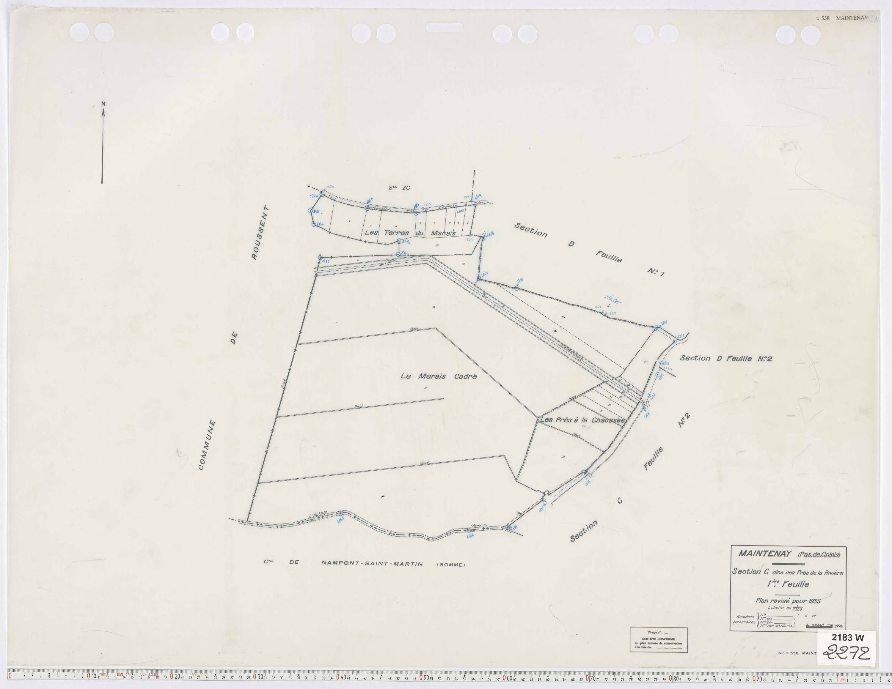 Maintenay - Section C, feuille 1.