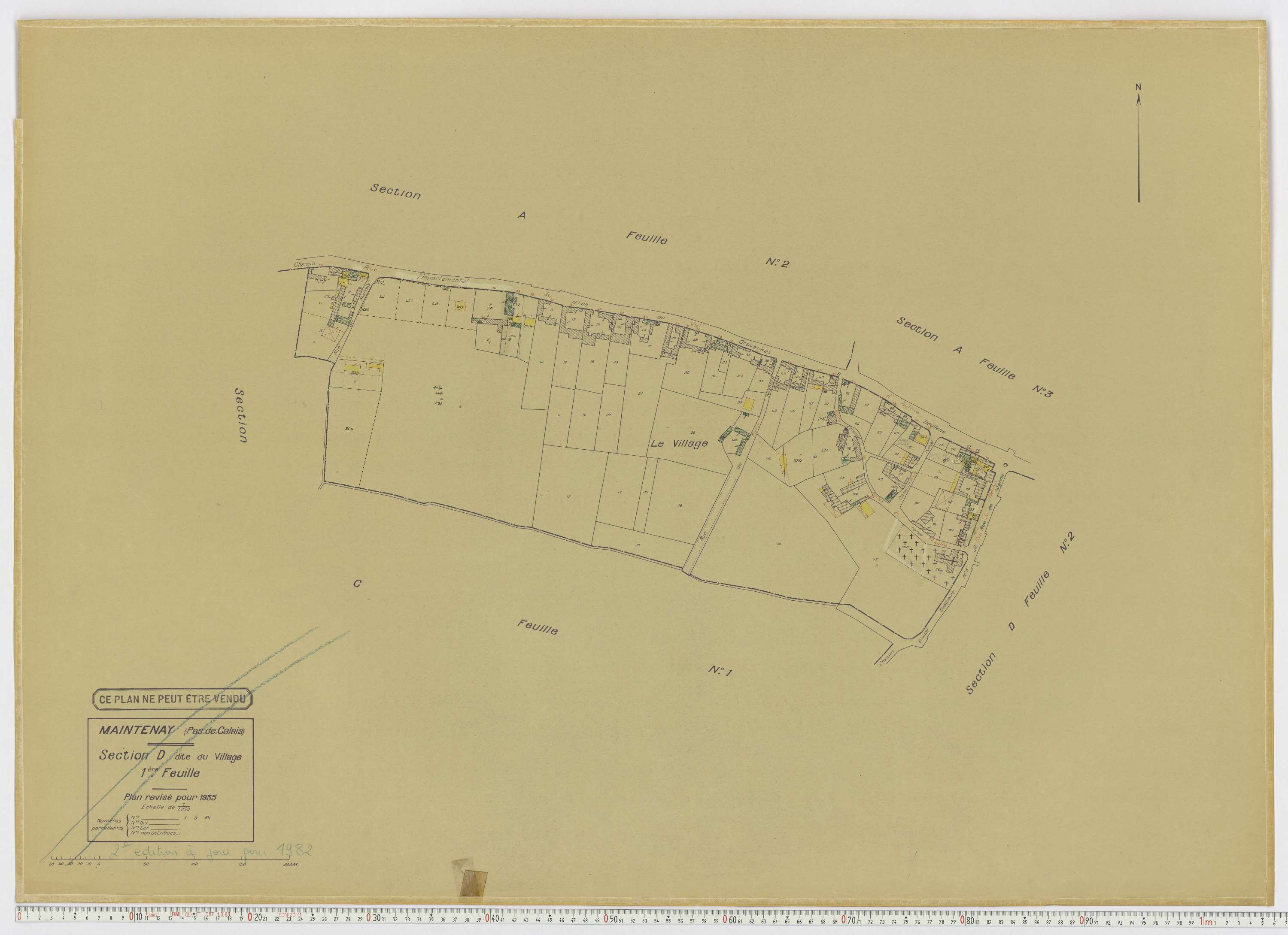 Maintenay - Section D, feuille 1.