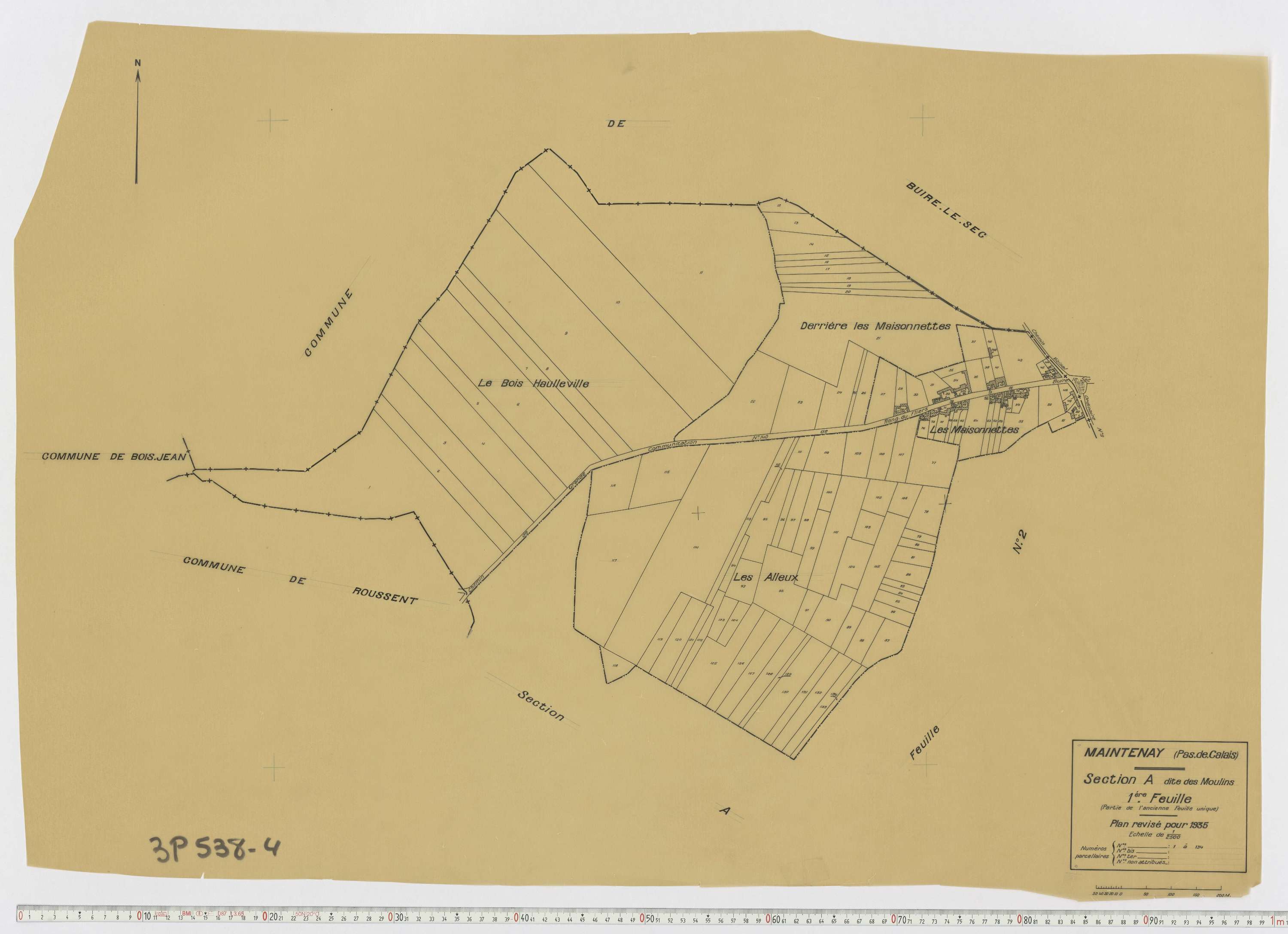 Maintenay - Section A, feuille 1.