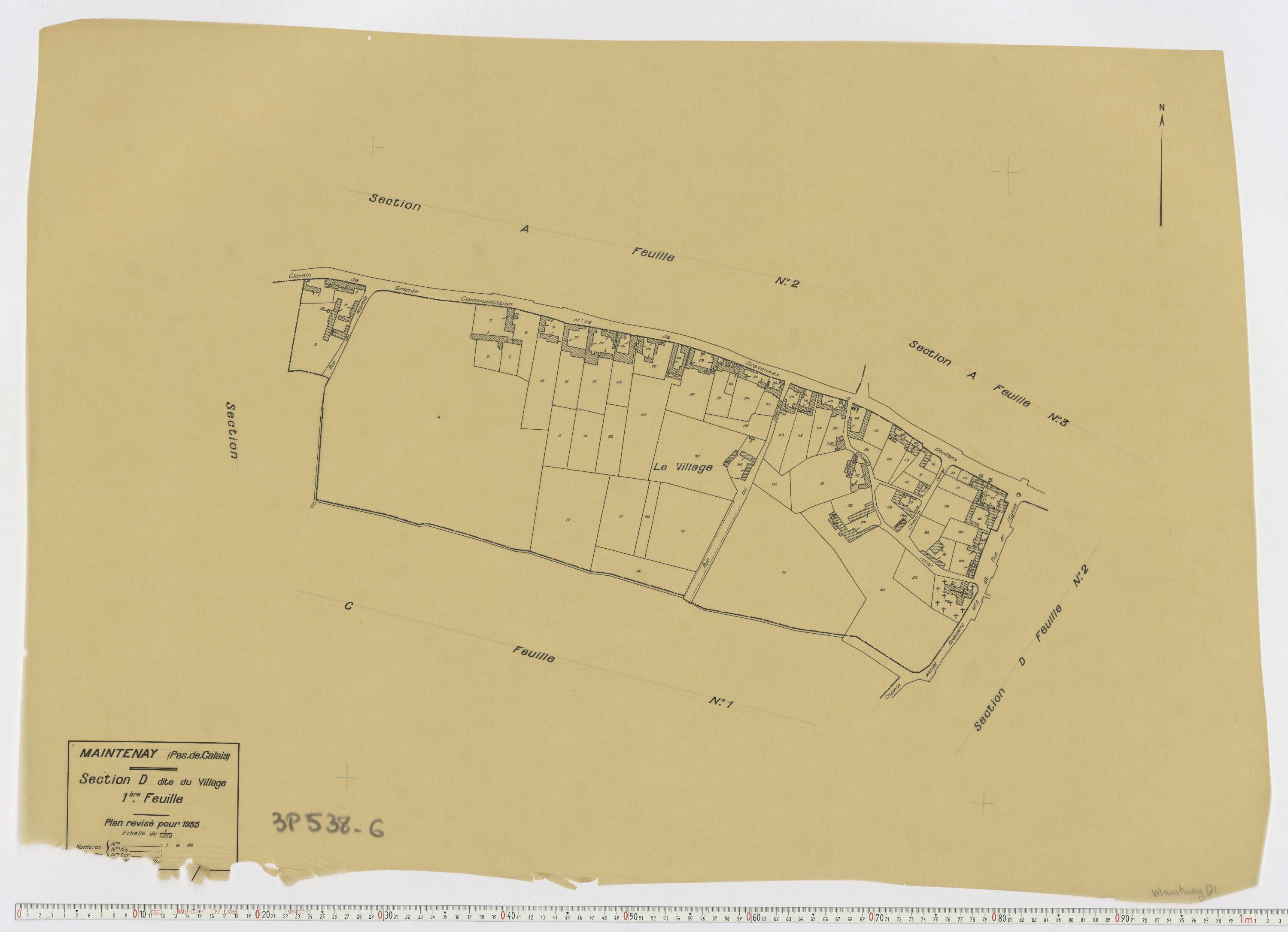 Maintenay - Section D, feuille 1.