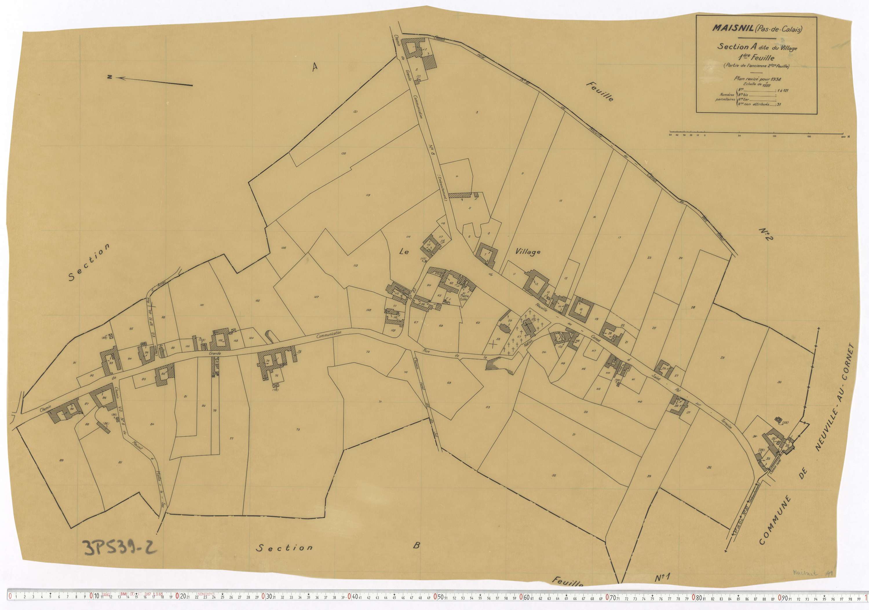 Maisnil - Section A, feuille 1.