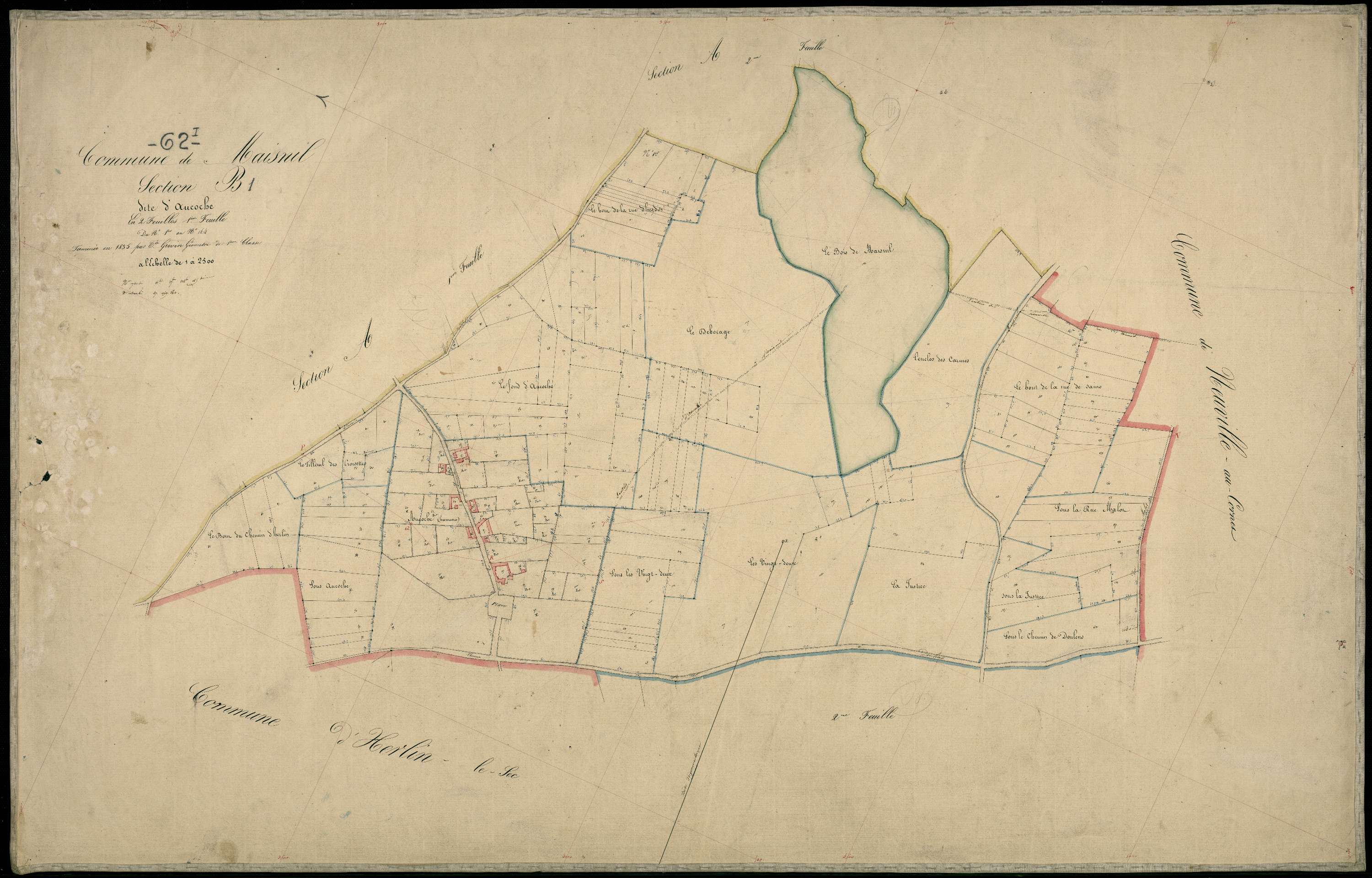 Maisnil - Section B, 1re feuille