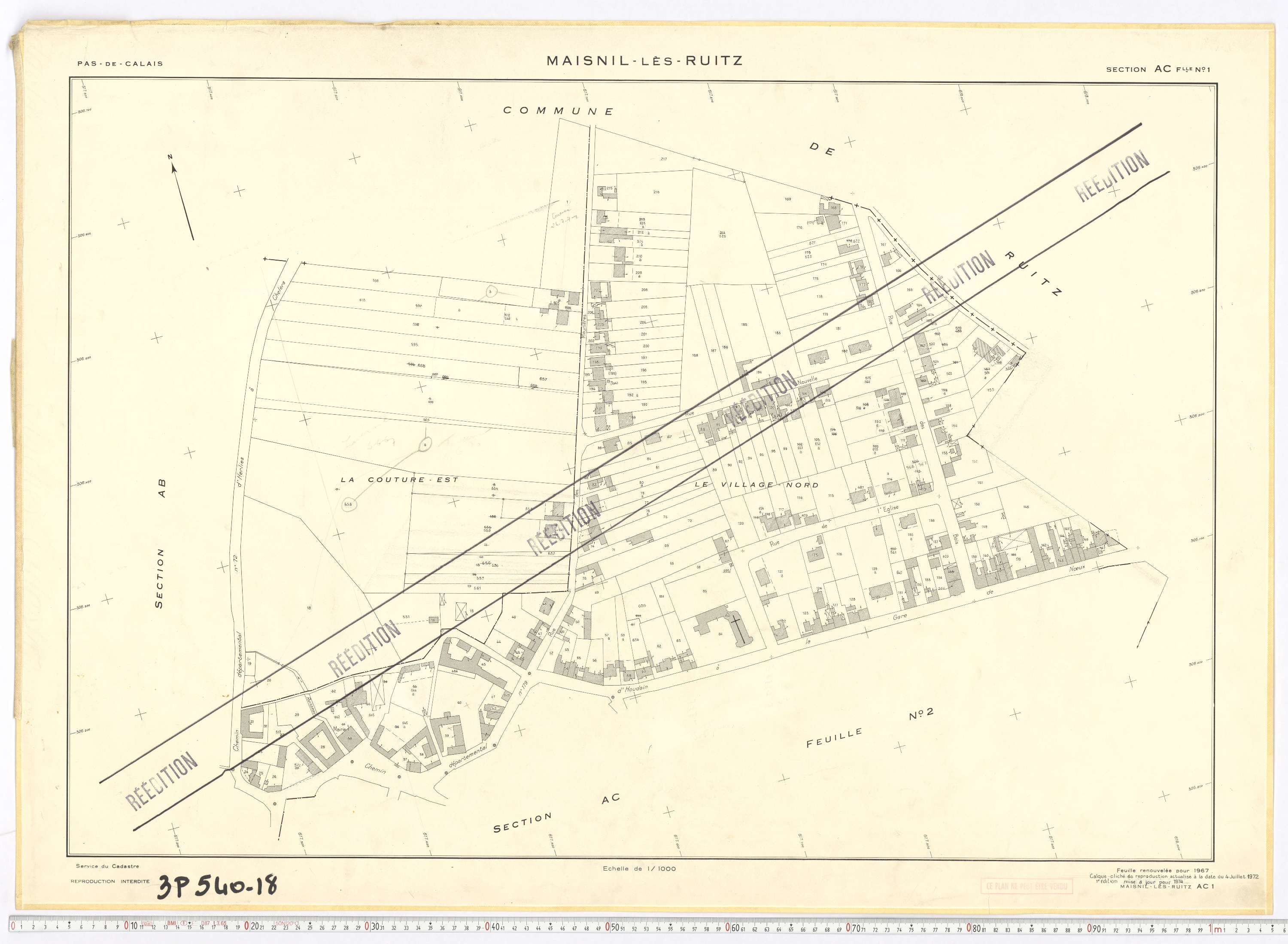 Maisnil - Section AC, feuille 1.