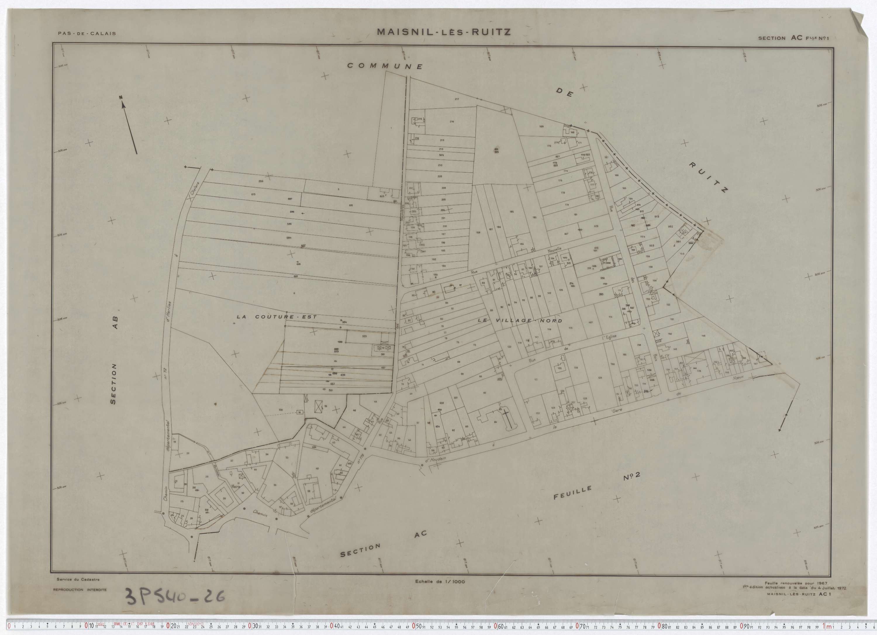 Maisnil - Section AC, feuille 1.