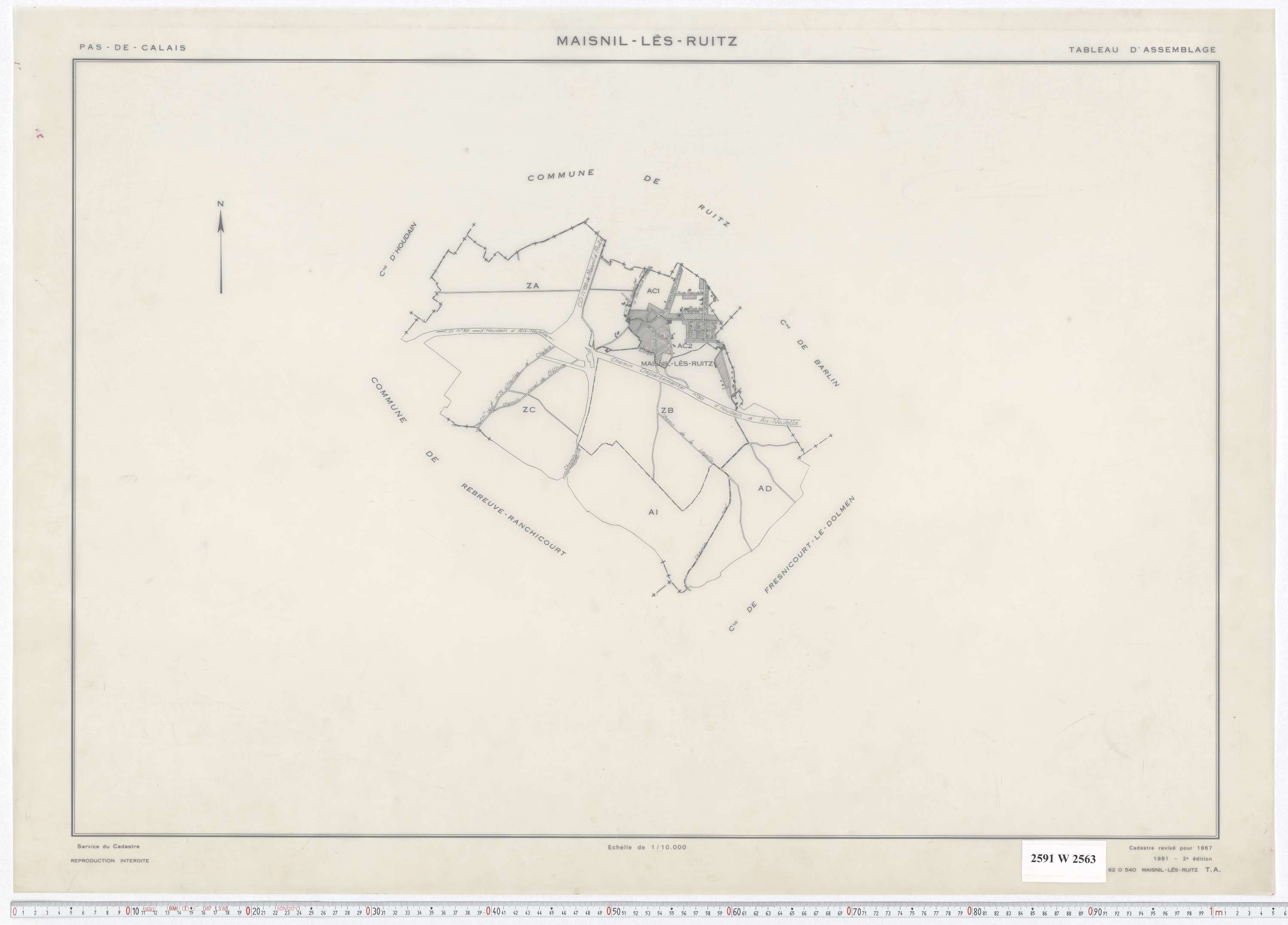 Maisnil-lès-Ruitz - Tableau d'assemblage.