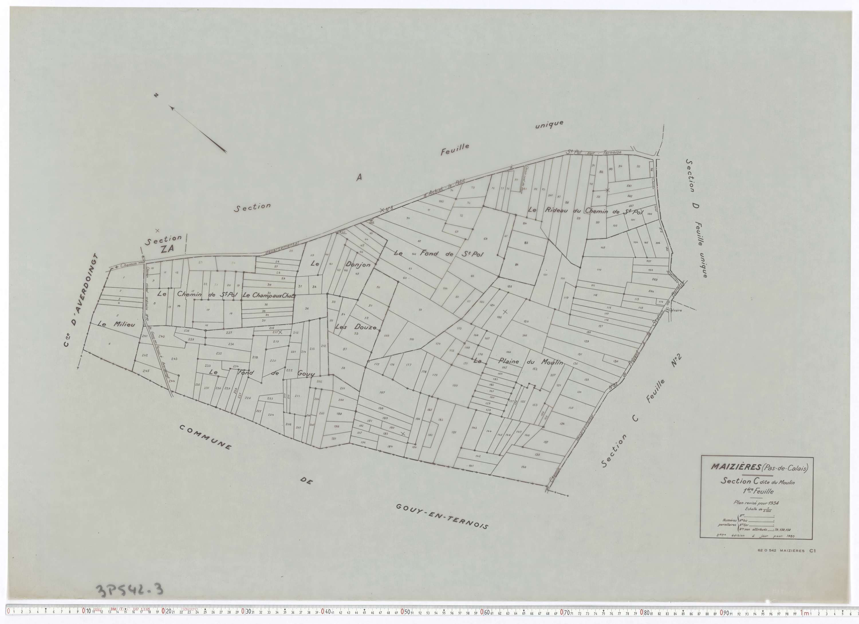 Maizières - Section C, feuille 1.