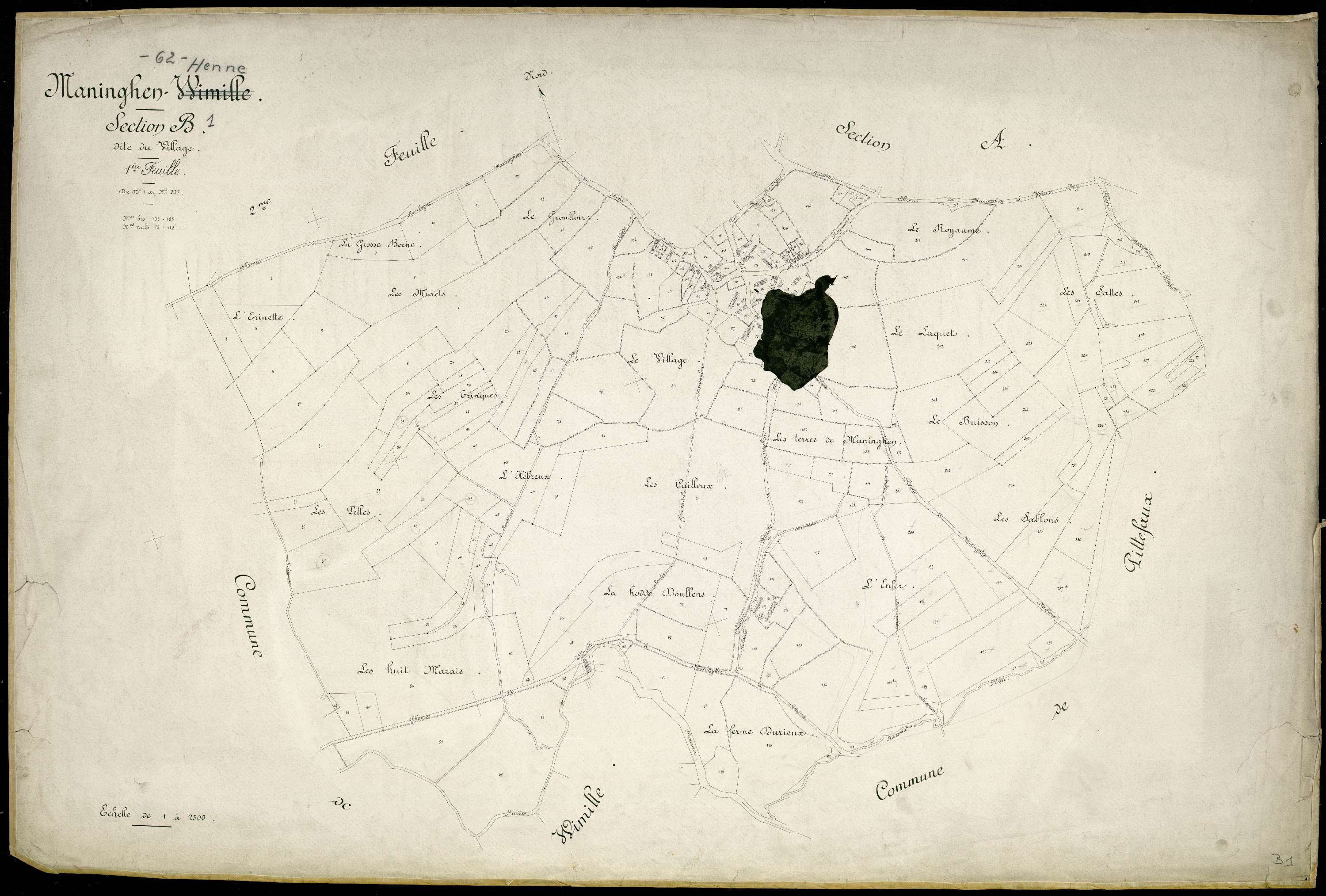 Manin - Section B, 1re feuille