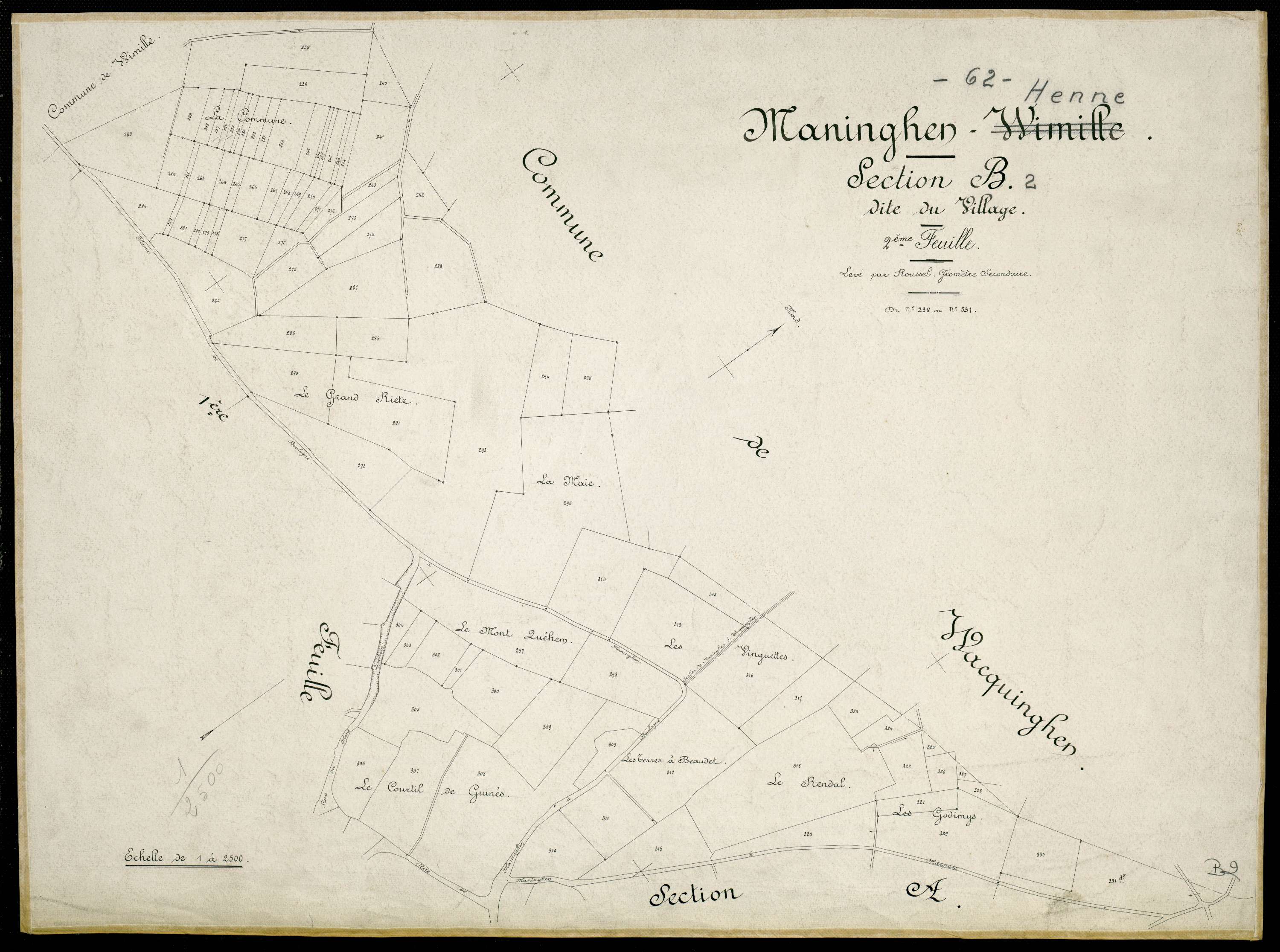 Manin - Section B, 2e feuille