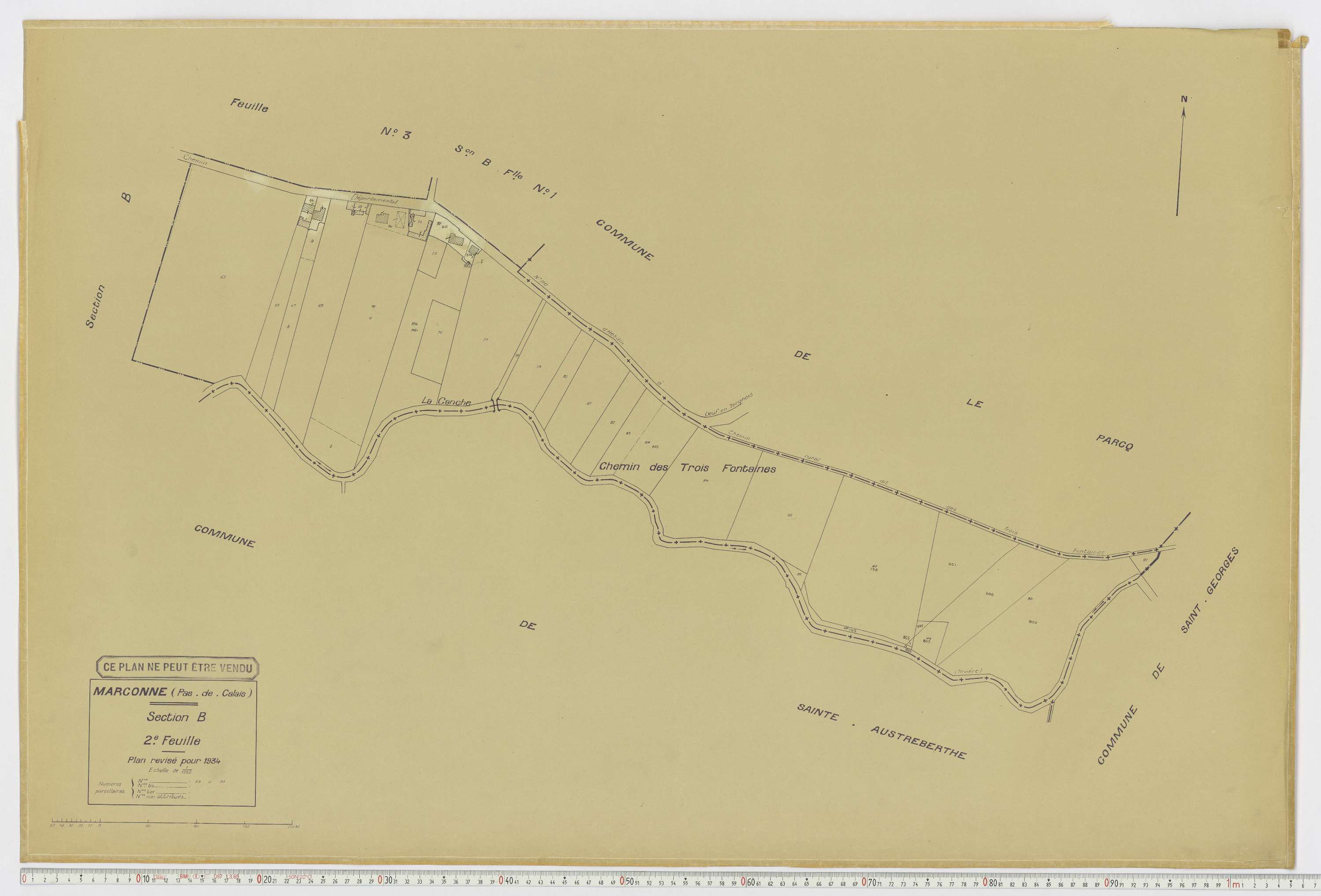Marconne - Section B, feuille 2.