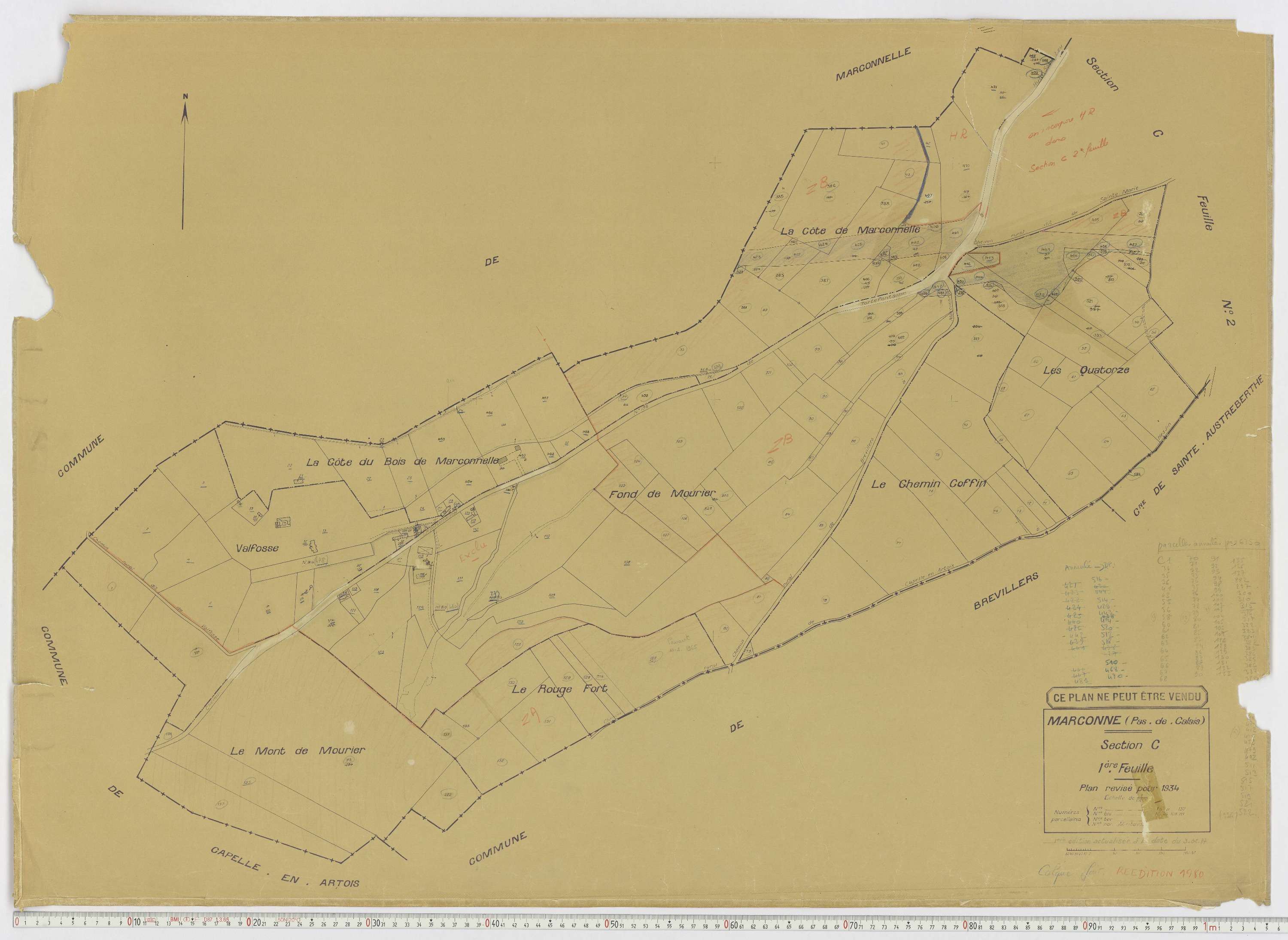 Marconne - Section C, feuille 1.