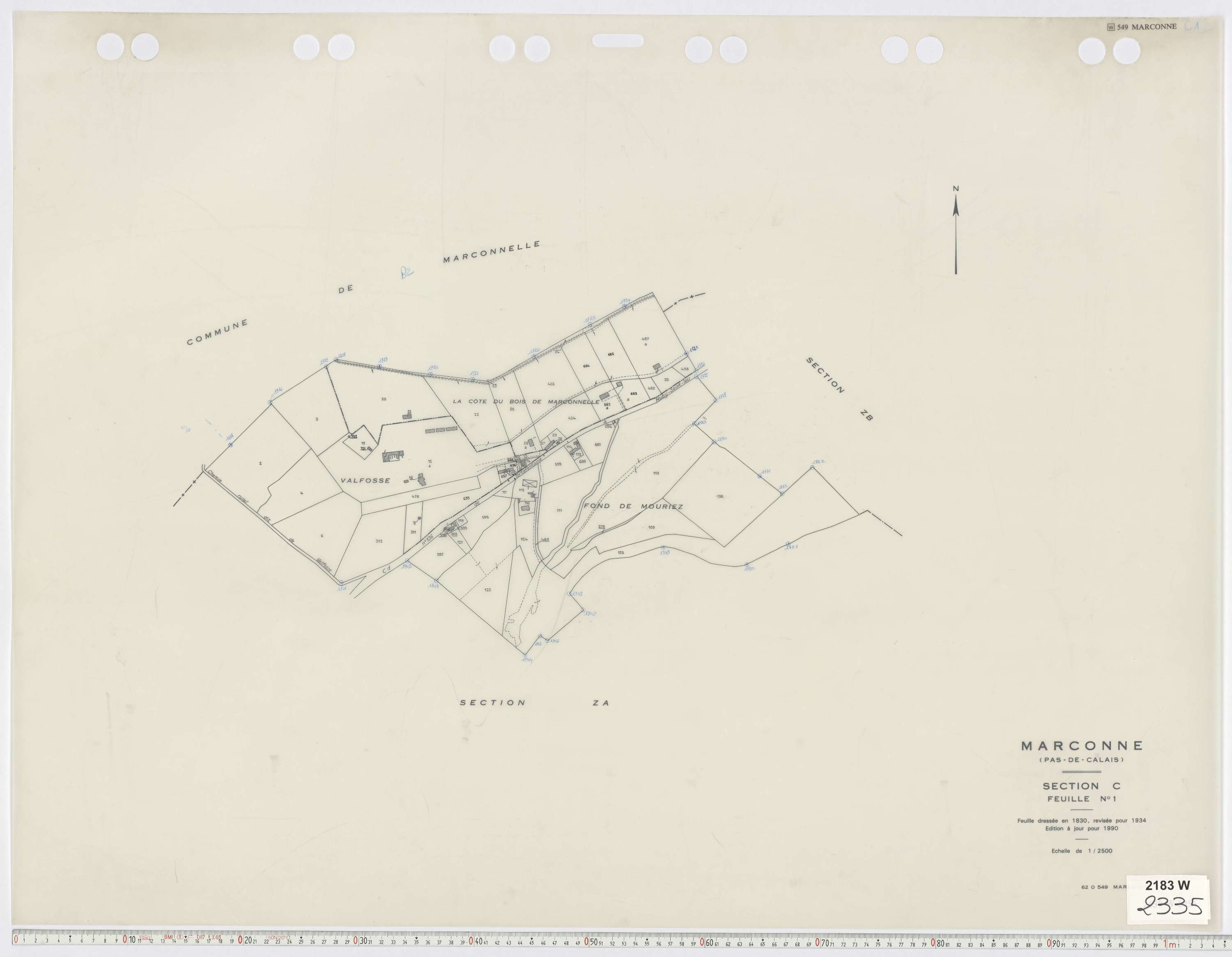 Marconne - Section C, feuille 1.