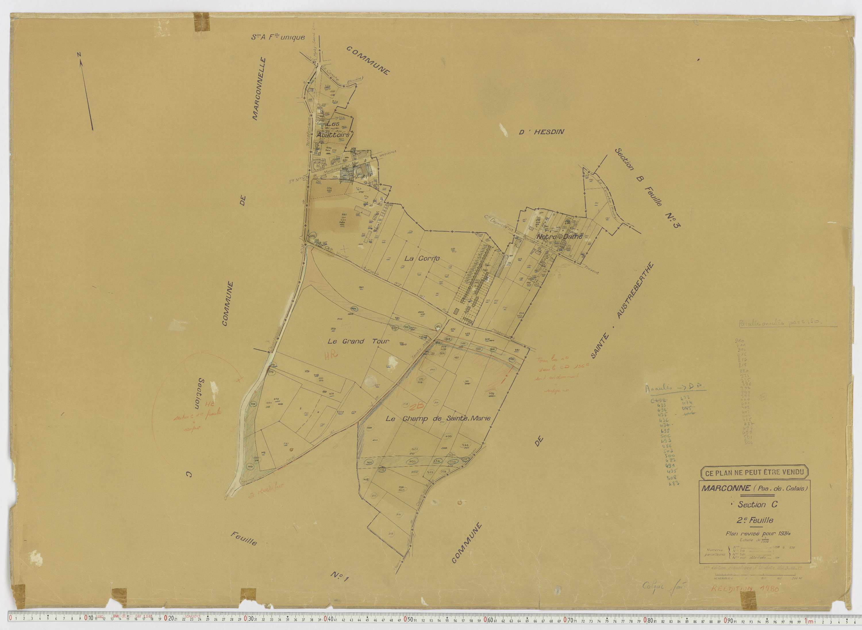 Marconne - Section C, feuille 2.
