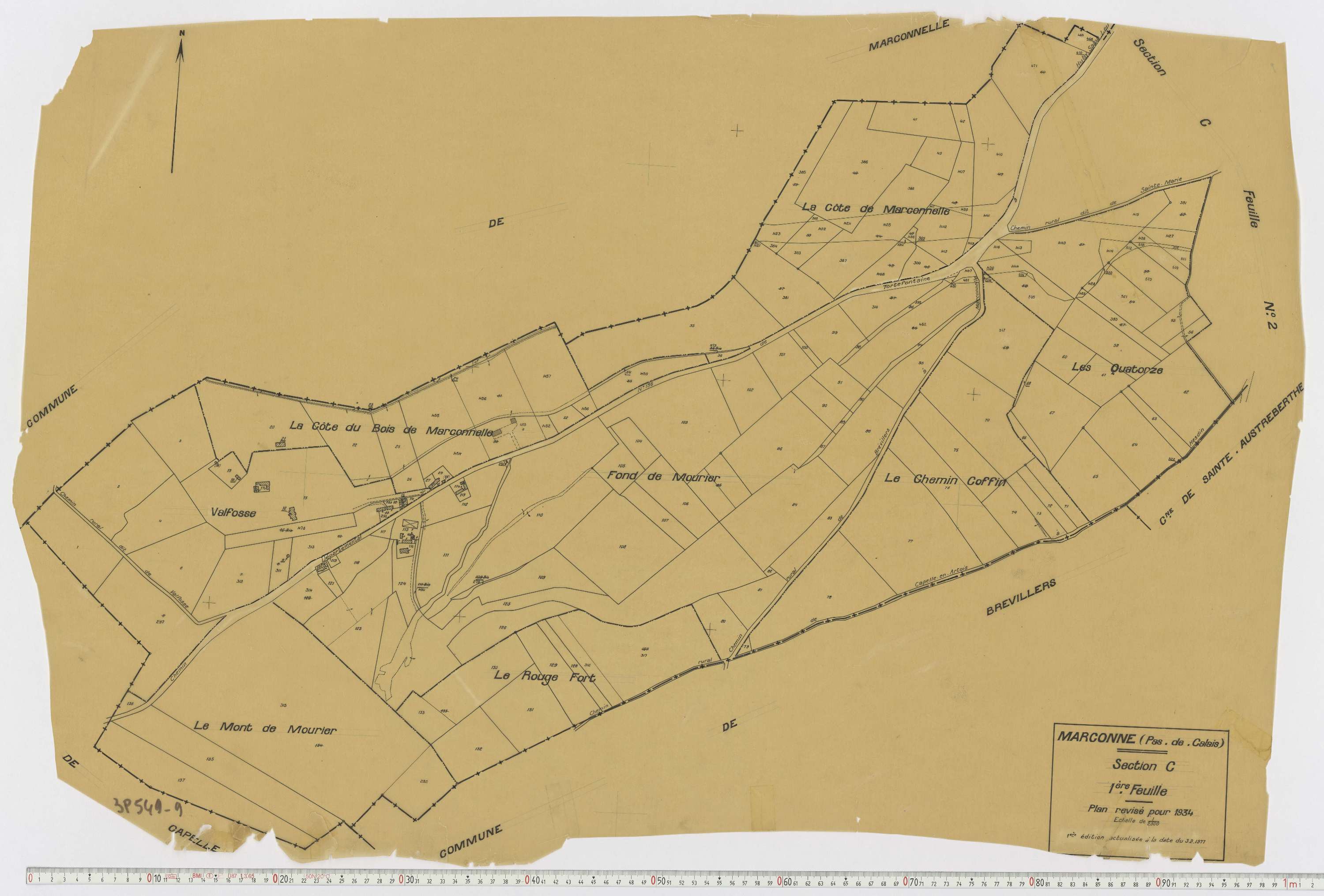 Marconne - Section C, feuille 1.