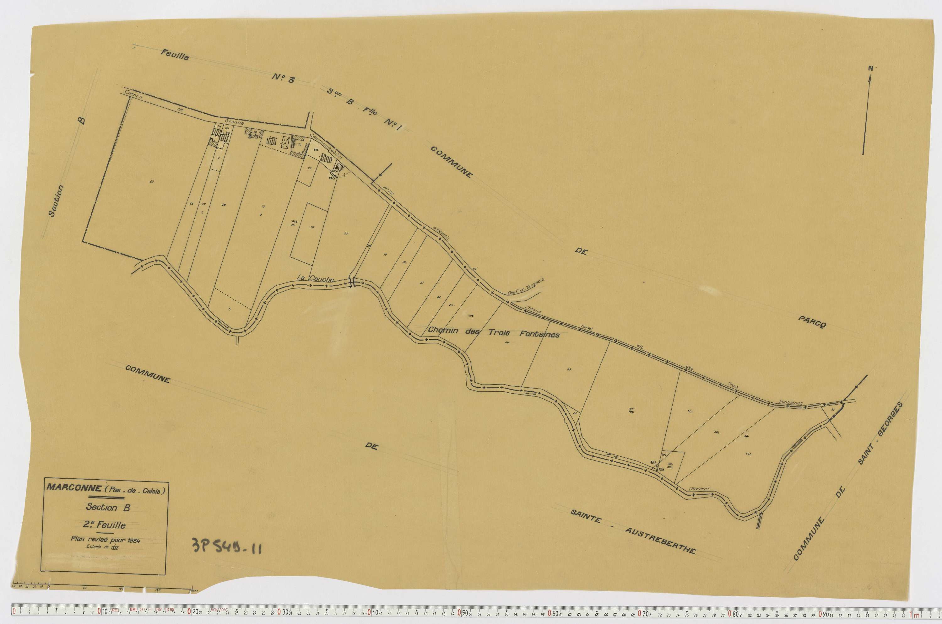 Marconne - Section B, feuille 2.