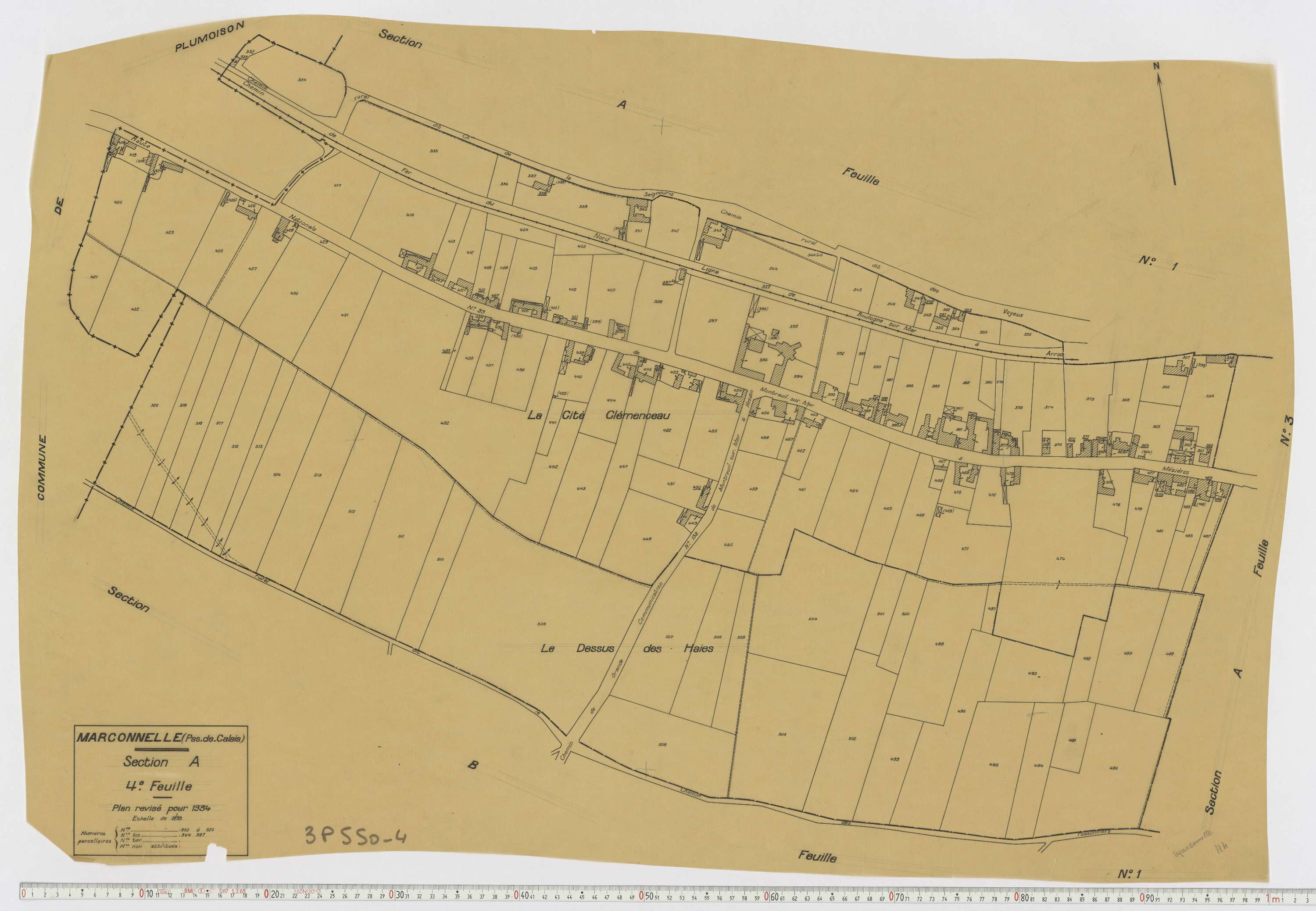 Marconne - Section A, feuille 4.