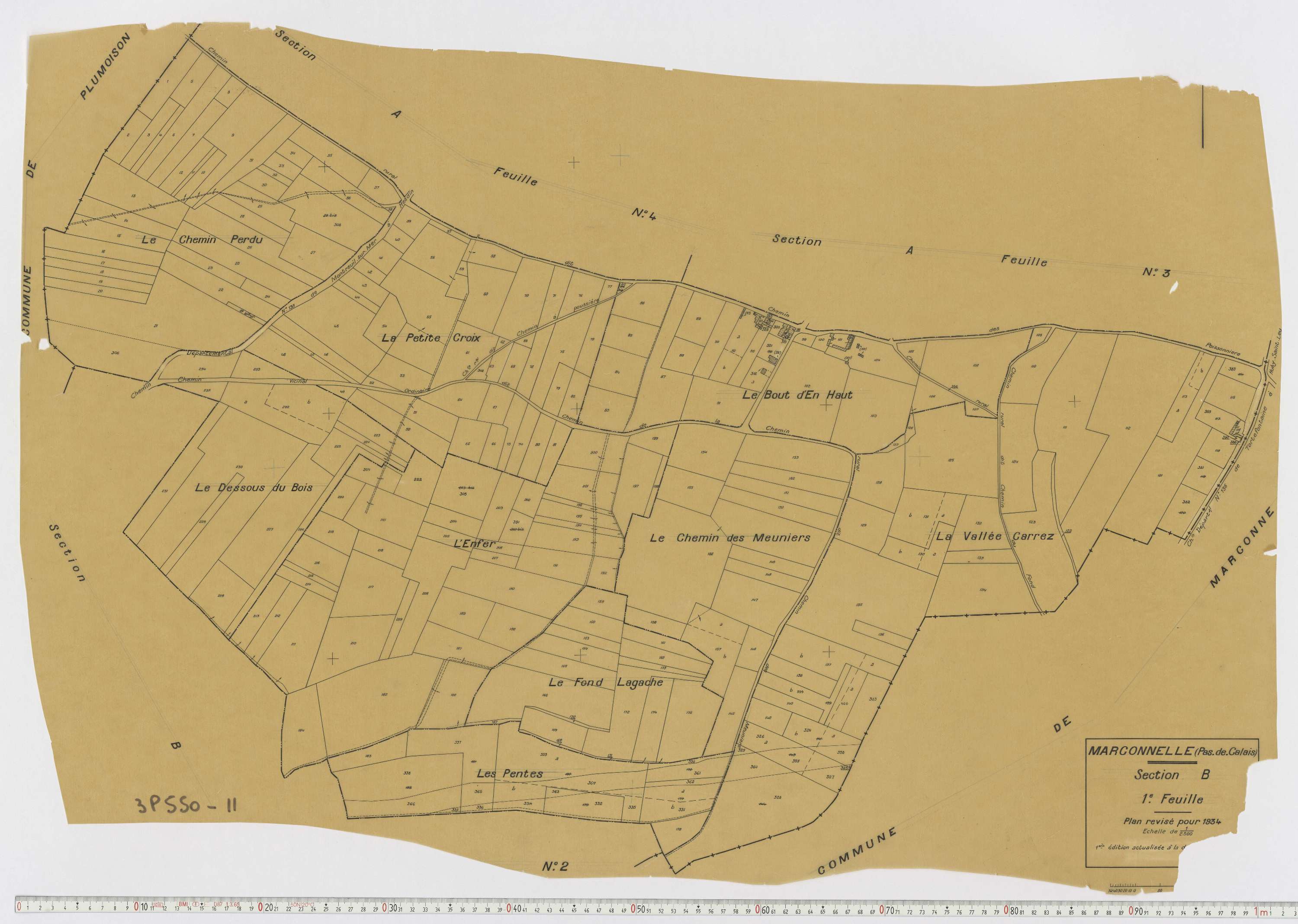 Marconne - Section B, feuille 1.