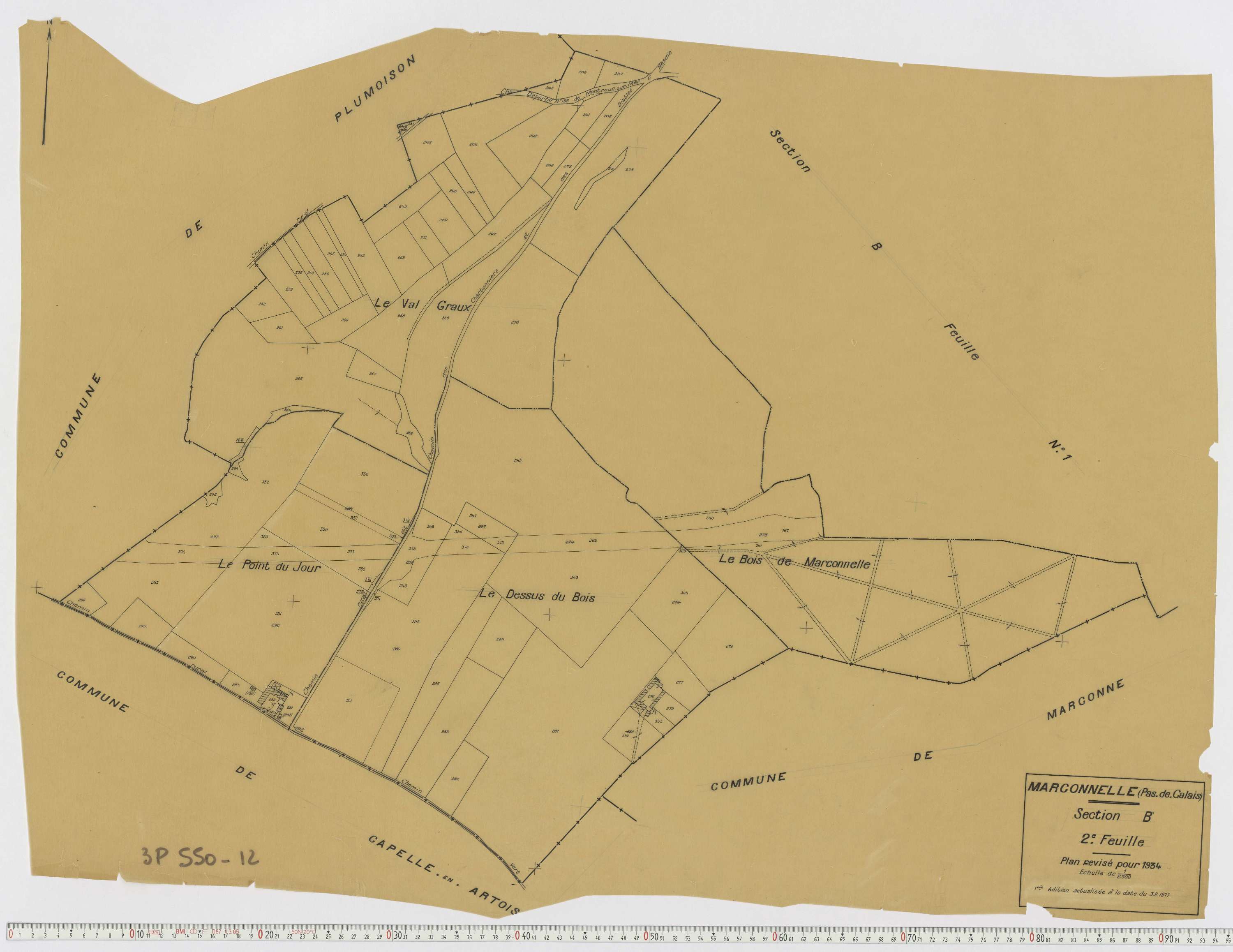 Marconne - Section B, feuille 2.