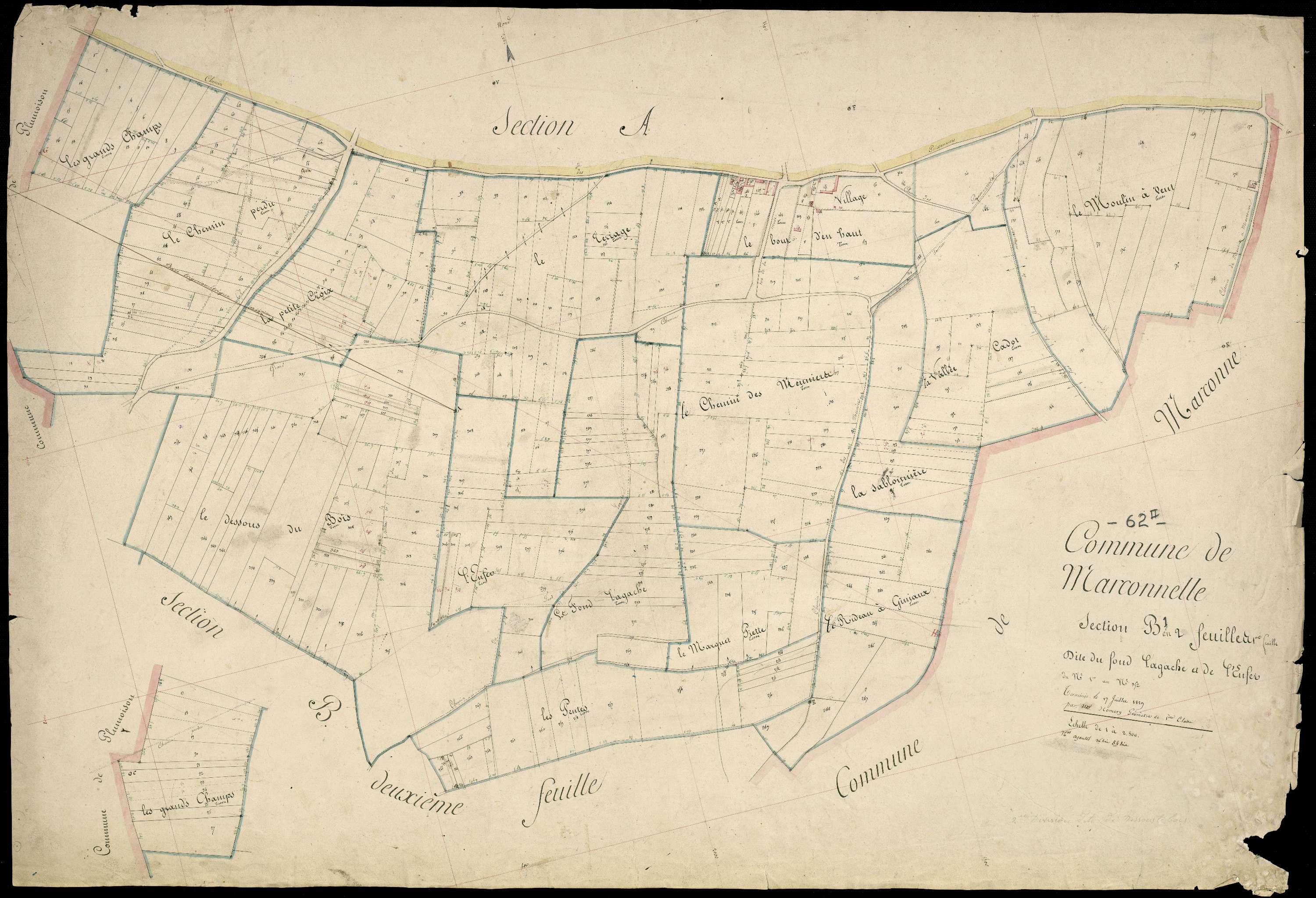 Marconne - Section B, 1re feuille