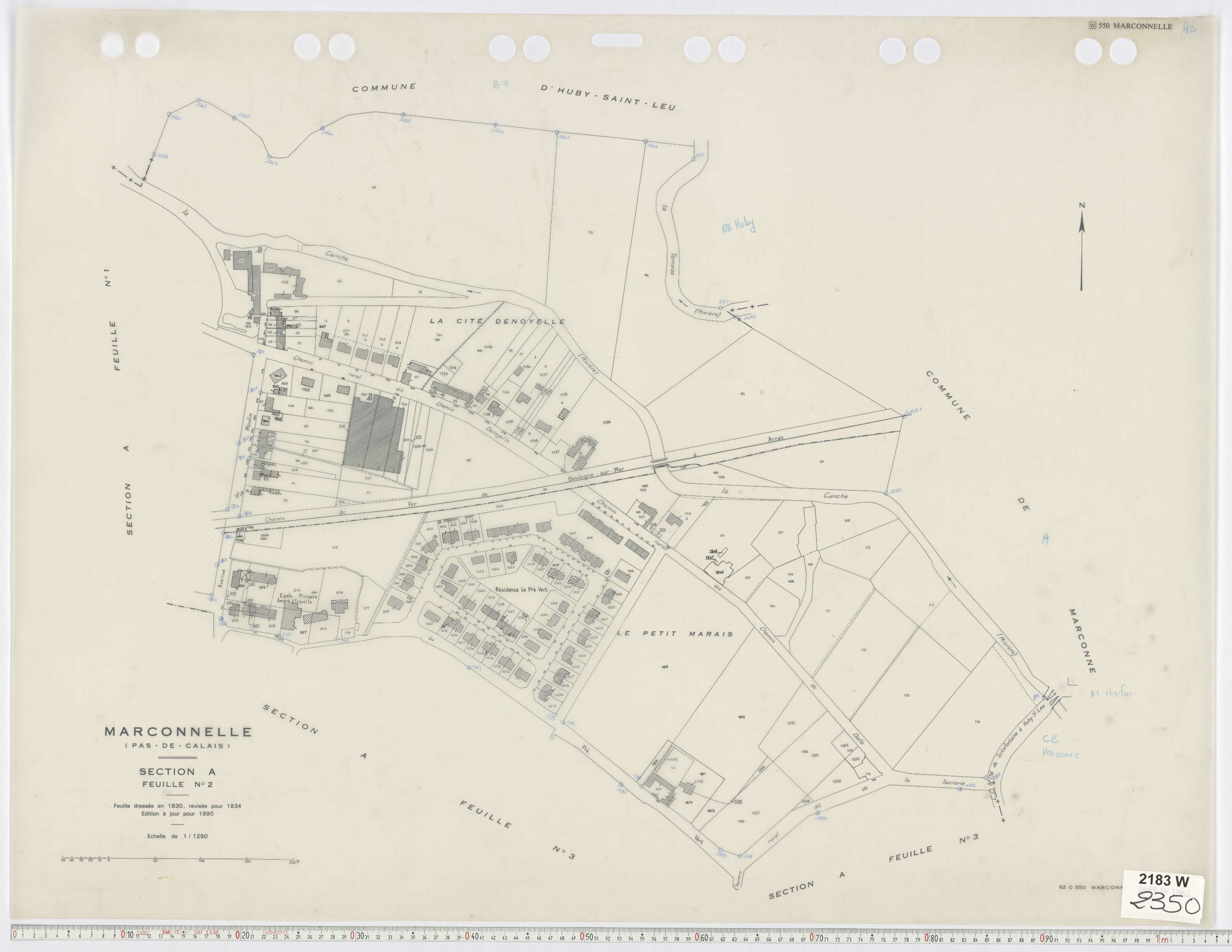 Marconnelle - Section A, feuille 2.