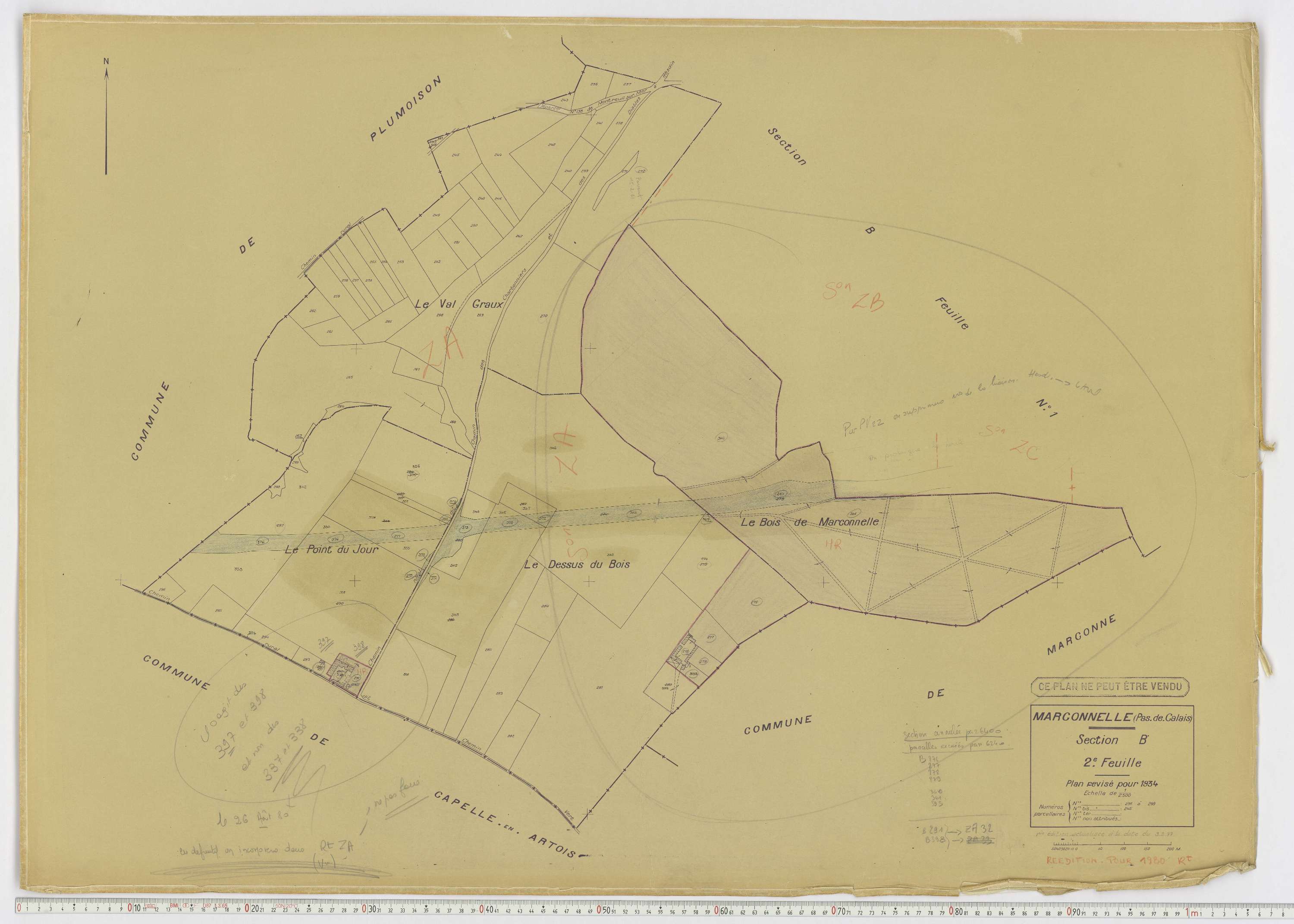 Marconnelle - Section B, feuille 2.