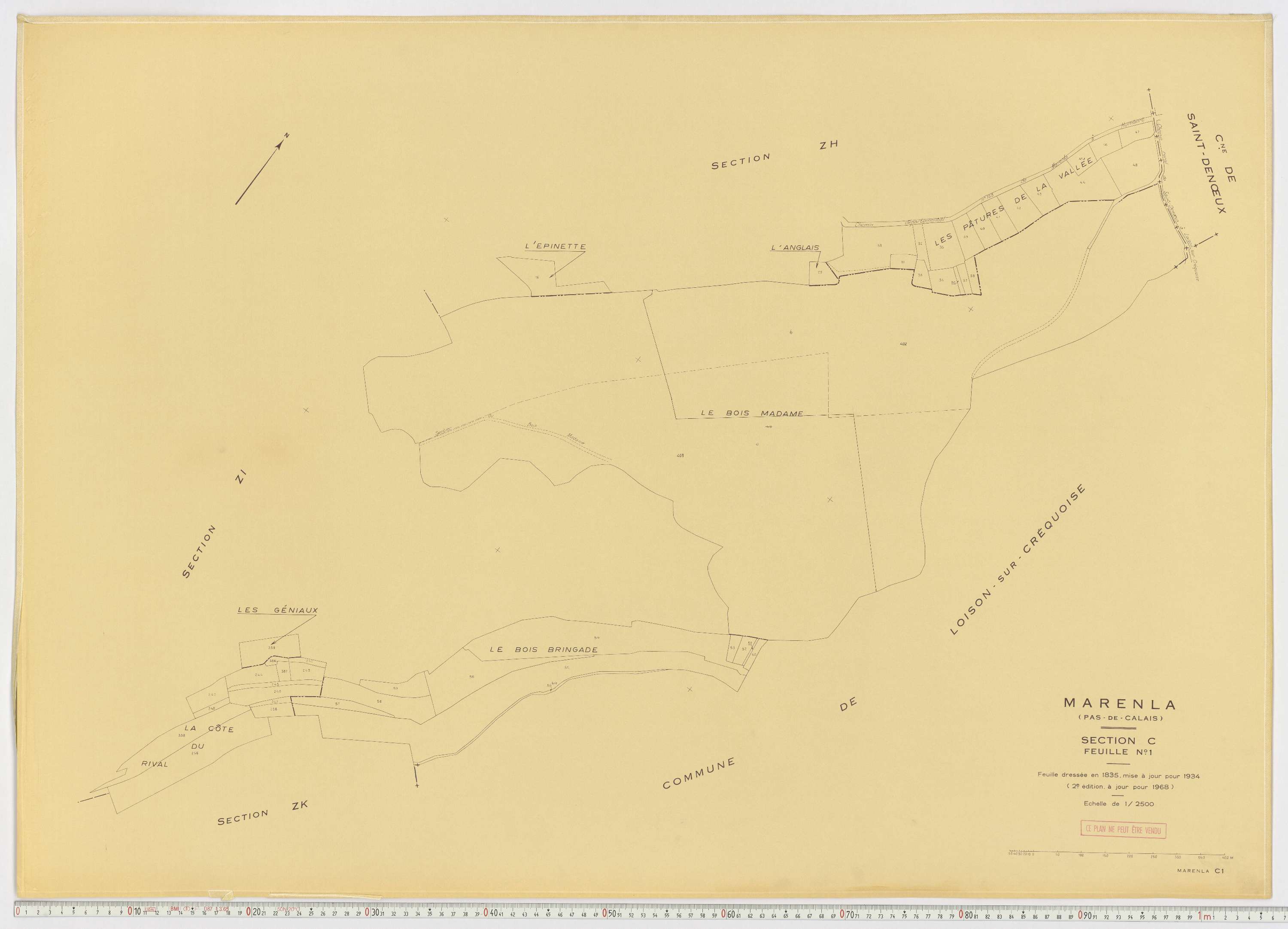 Marenla - Section C, feuille 1.