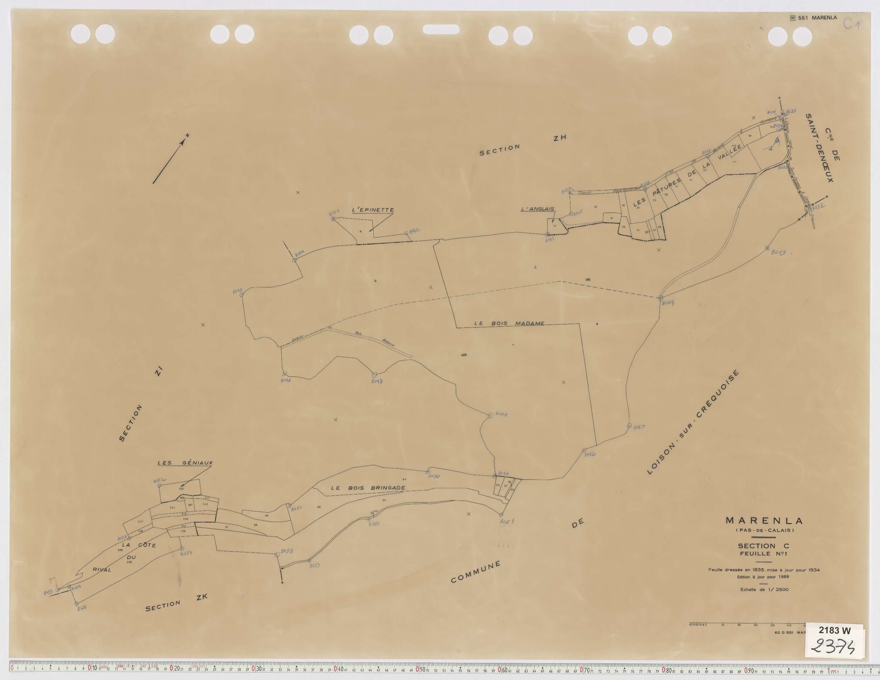 Marenla - Section C, feuille 1.