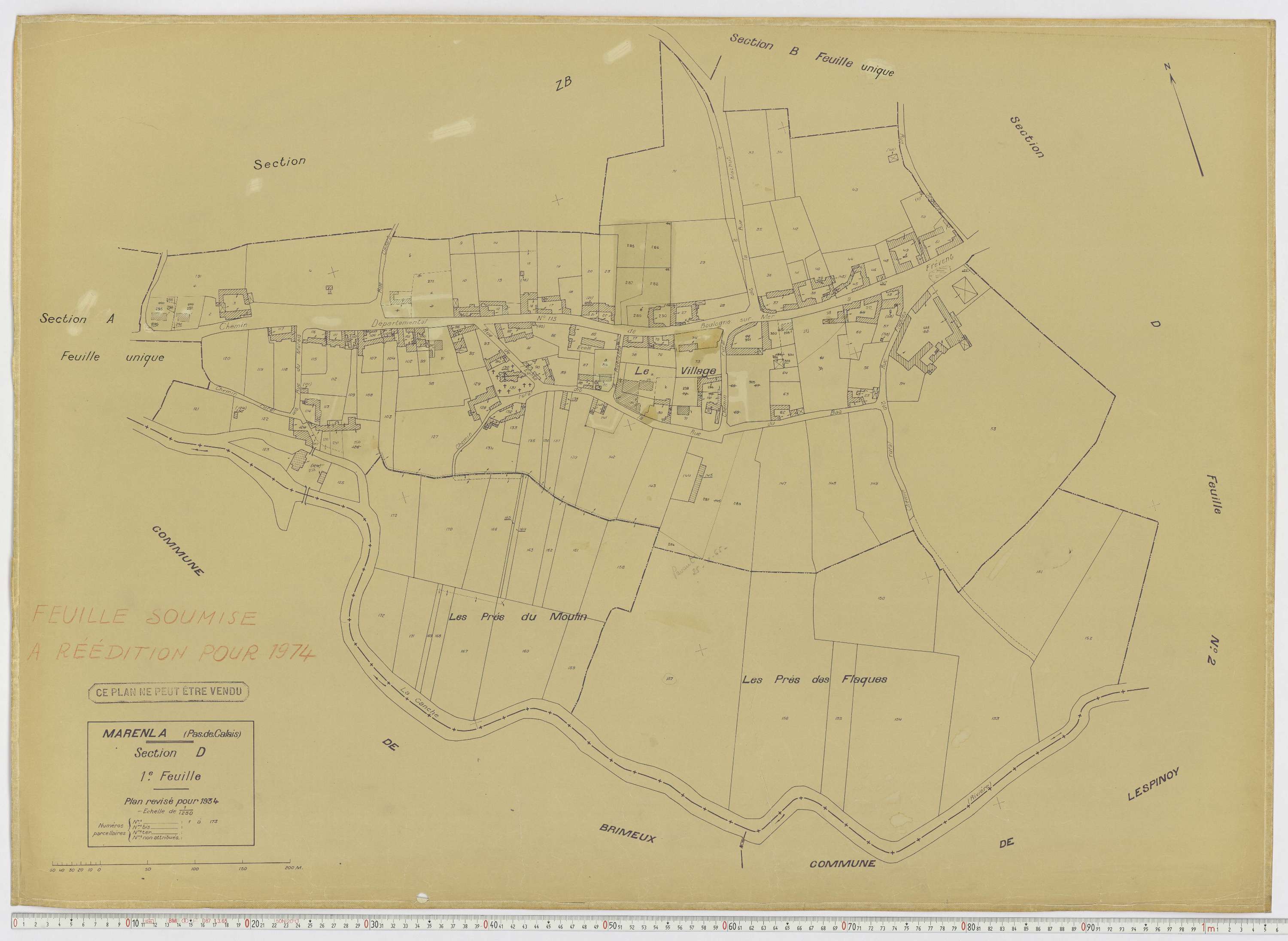 Marenla - Section D, feuille 1.