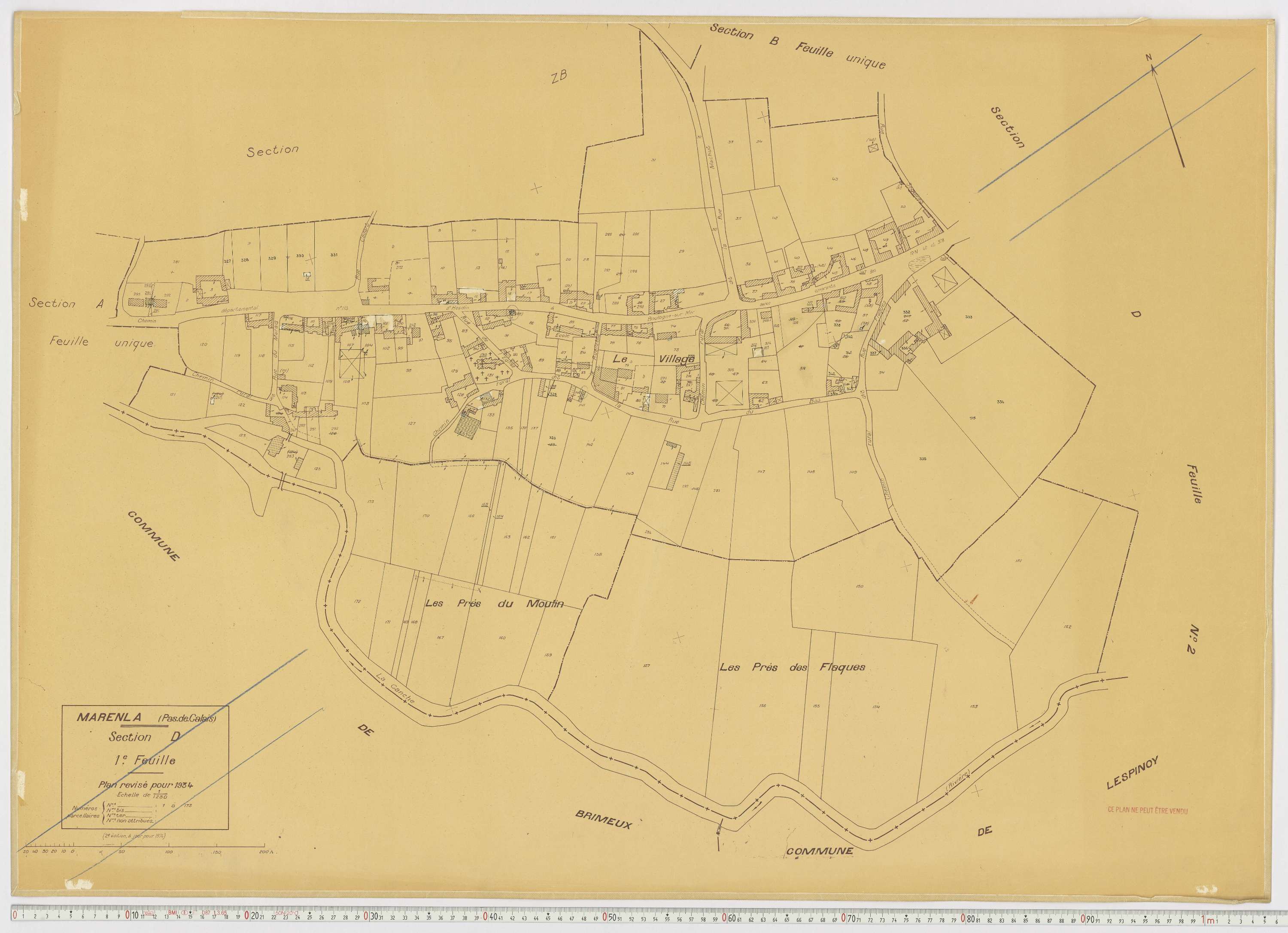 Marenla - Section D, feuille 1.