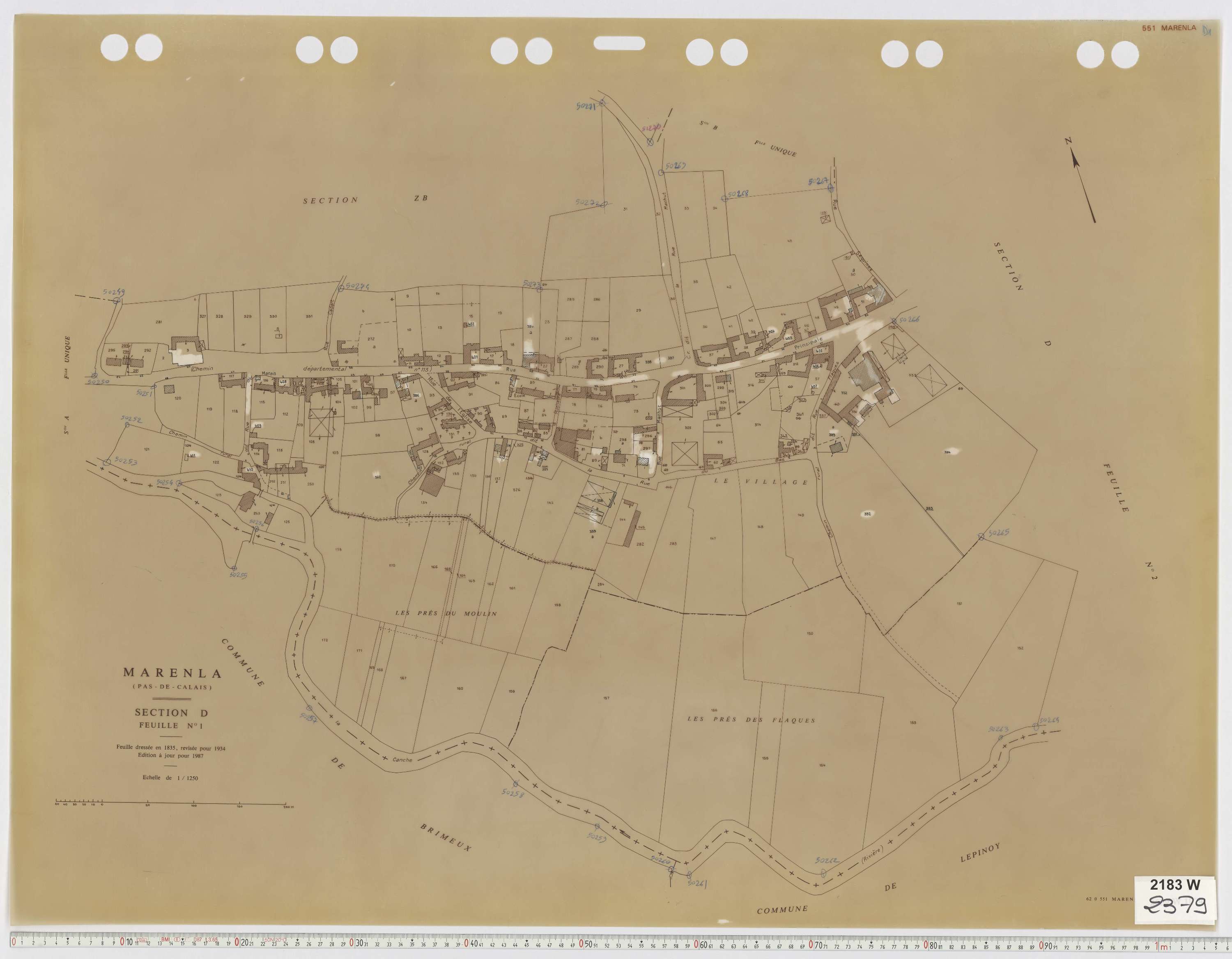 Marenla - Section D, feuille 1.