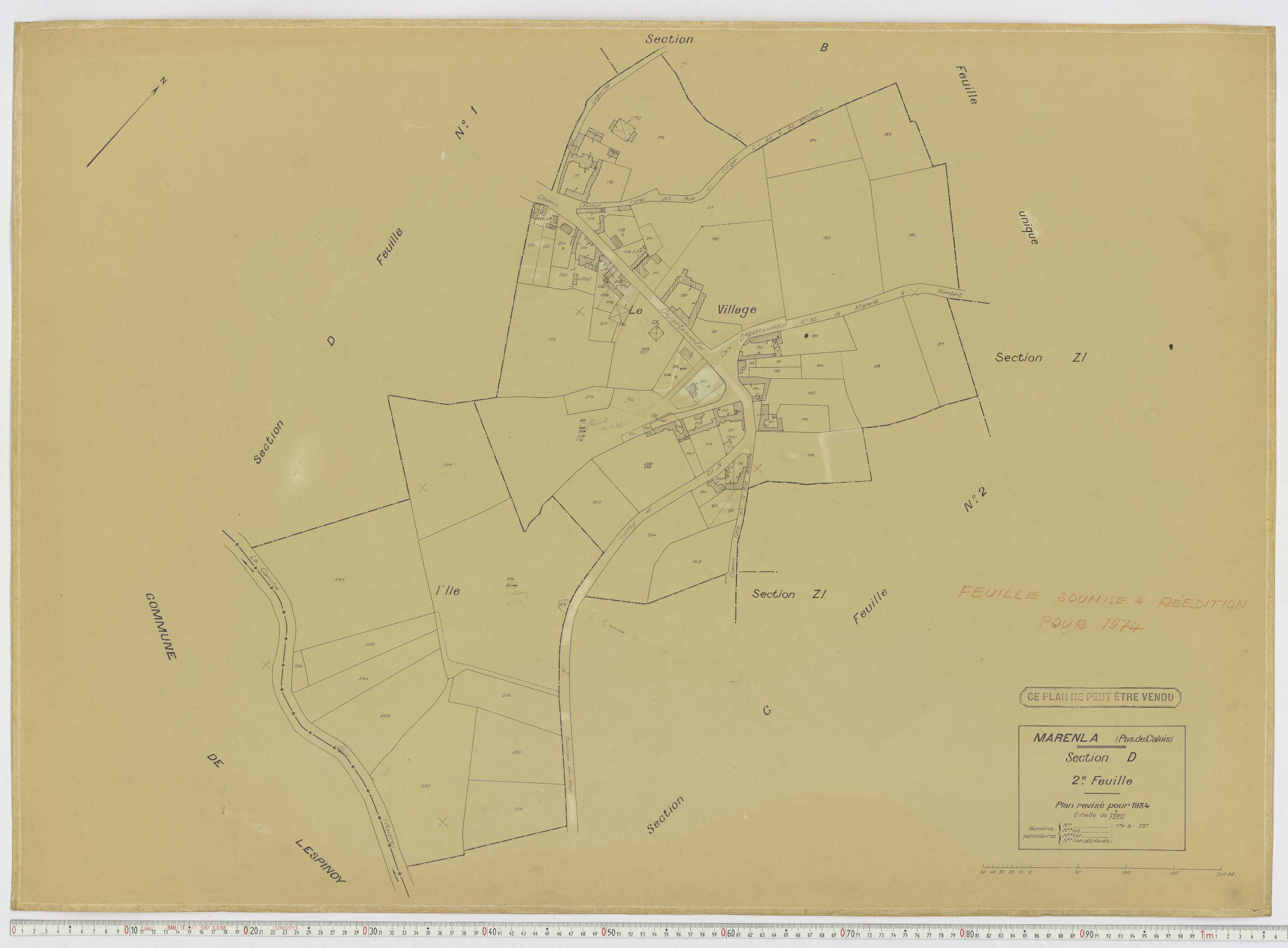 Marenla - Section D, feuille 1.