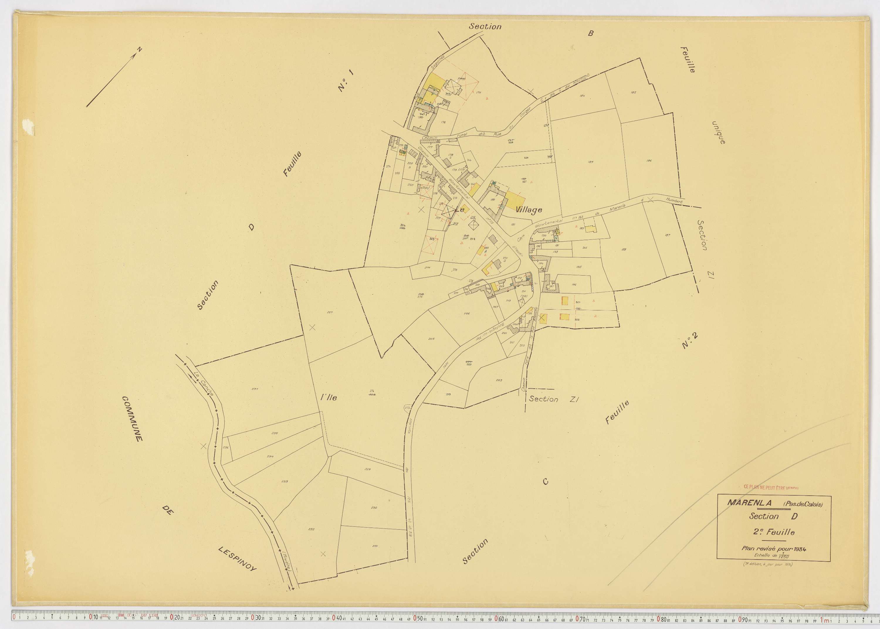 Marenla - Section D, feuille 1.
