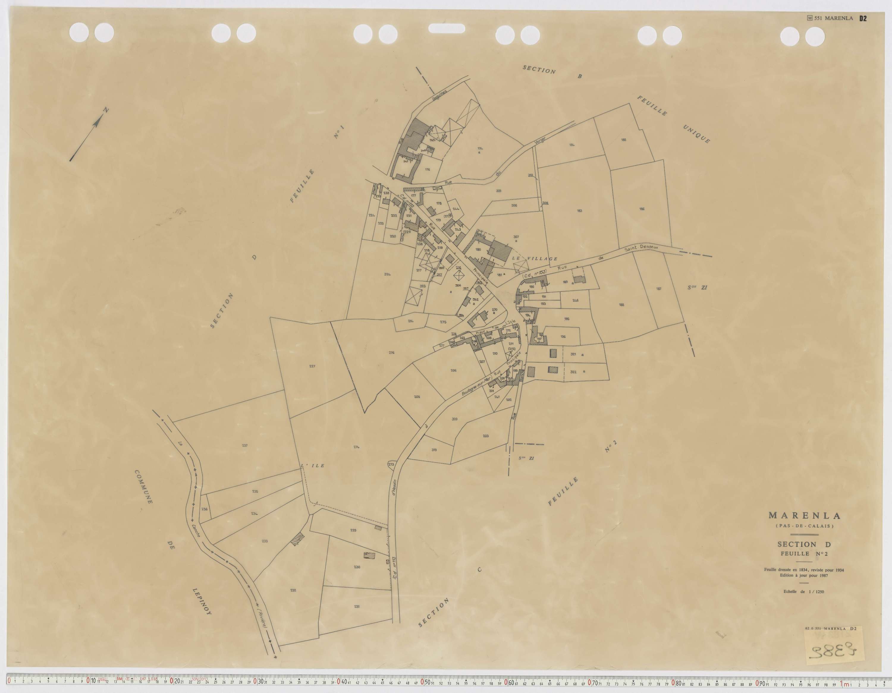 Marenla - Section D, feuille 1.