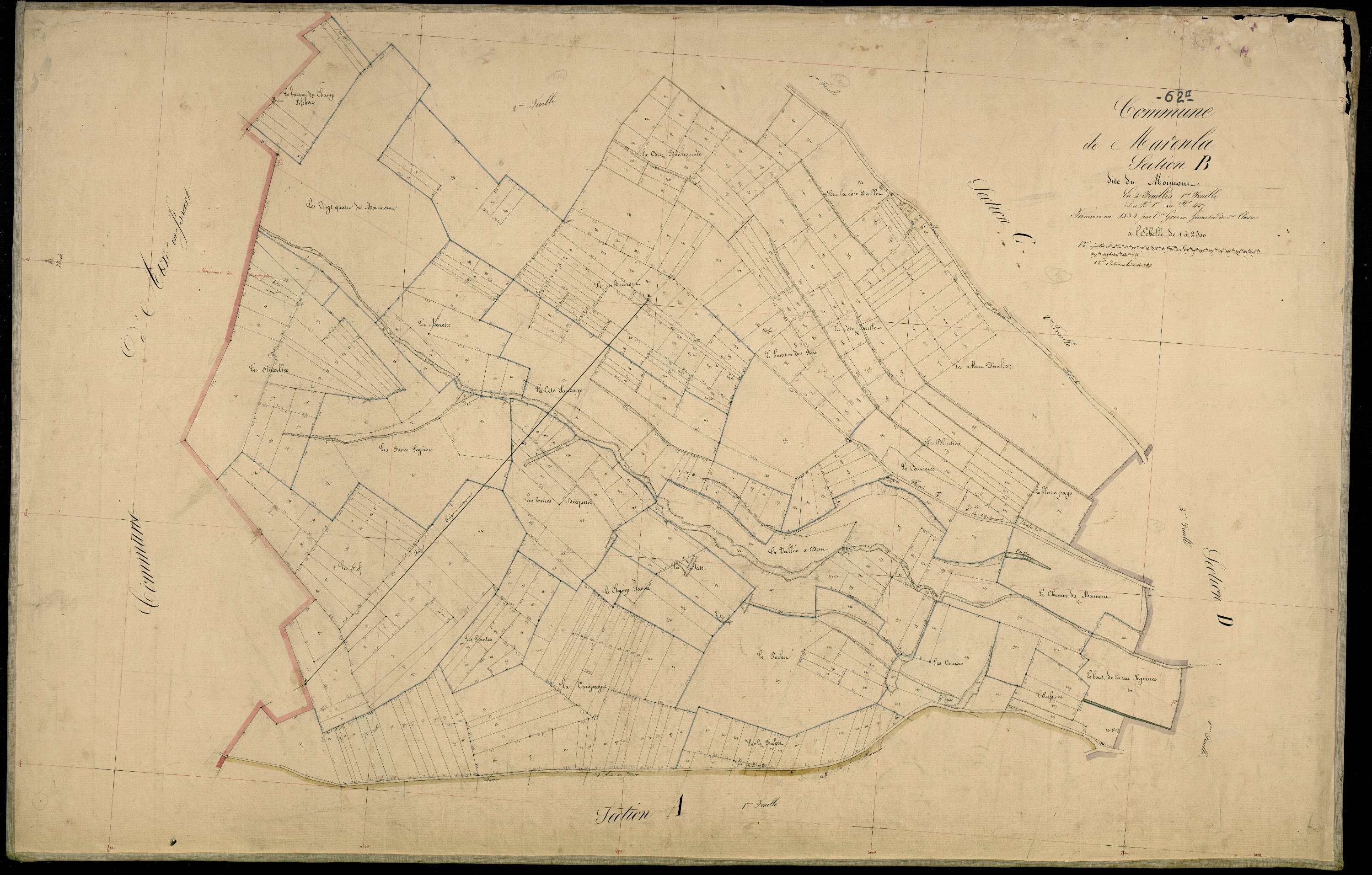 Marenla - Section B, 1re feuille