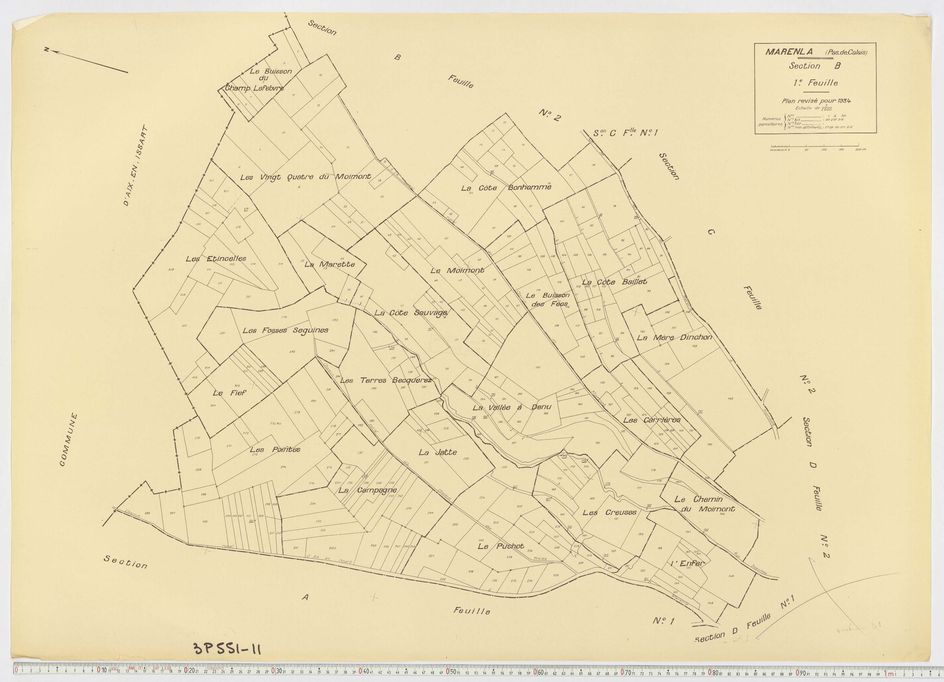Marenla - Section B, feuille 1.