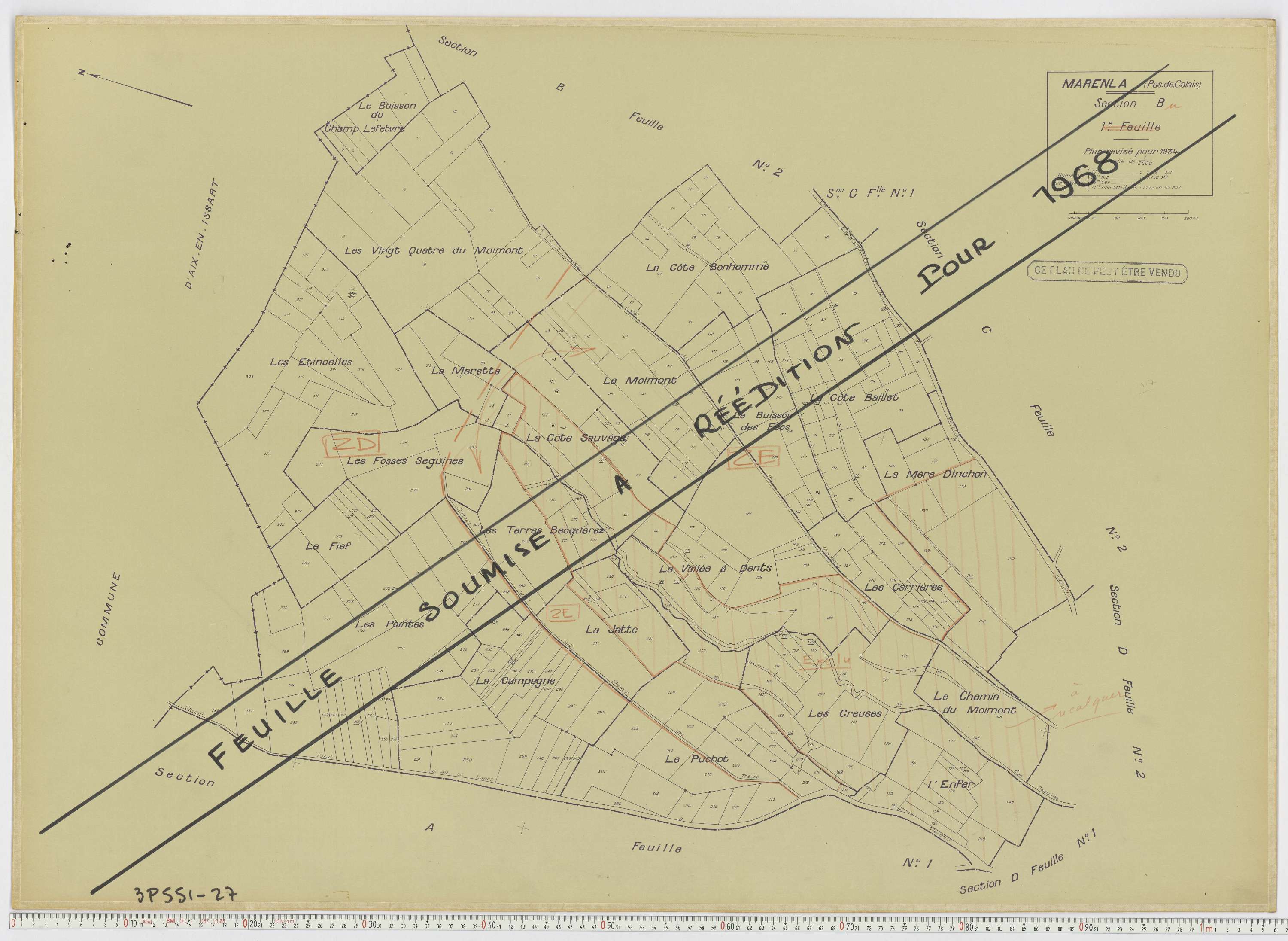 Marenla - Section B, feuille 1.