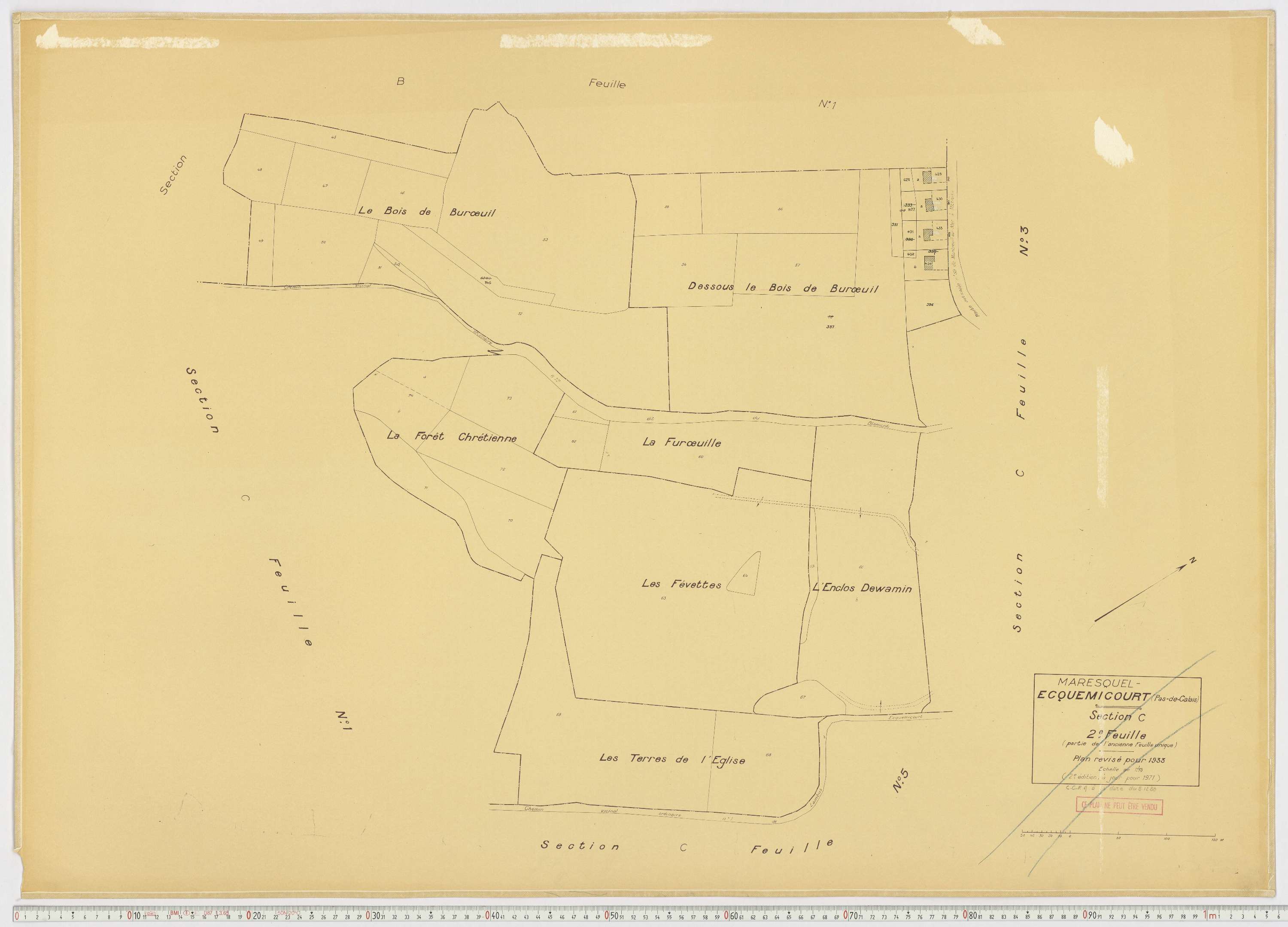 Maresquel-Ecquemicourt - Section C, feuille 2.